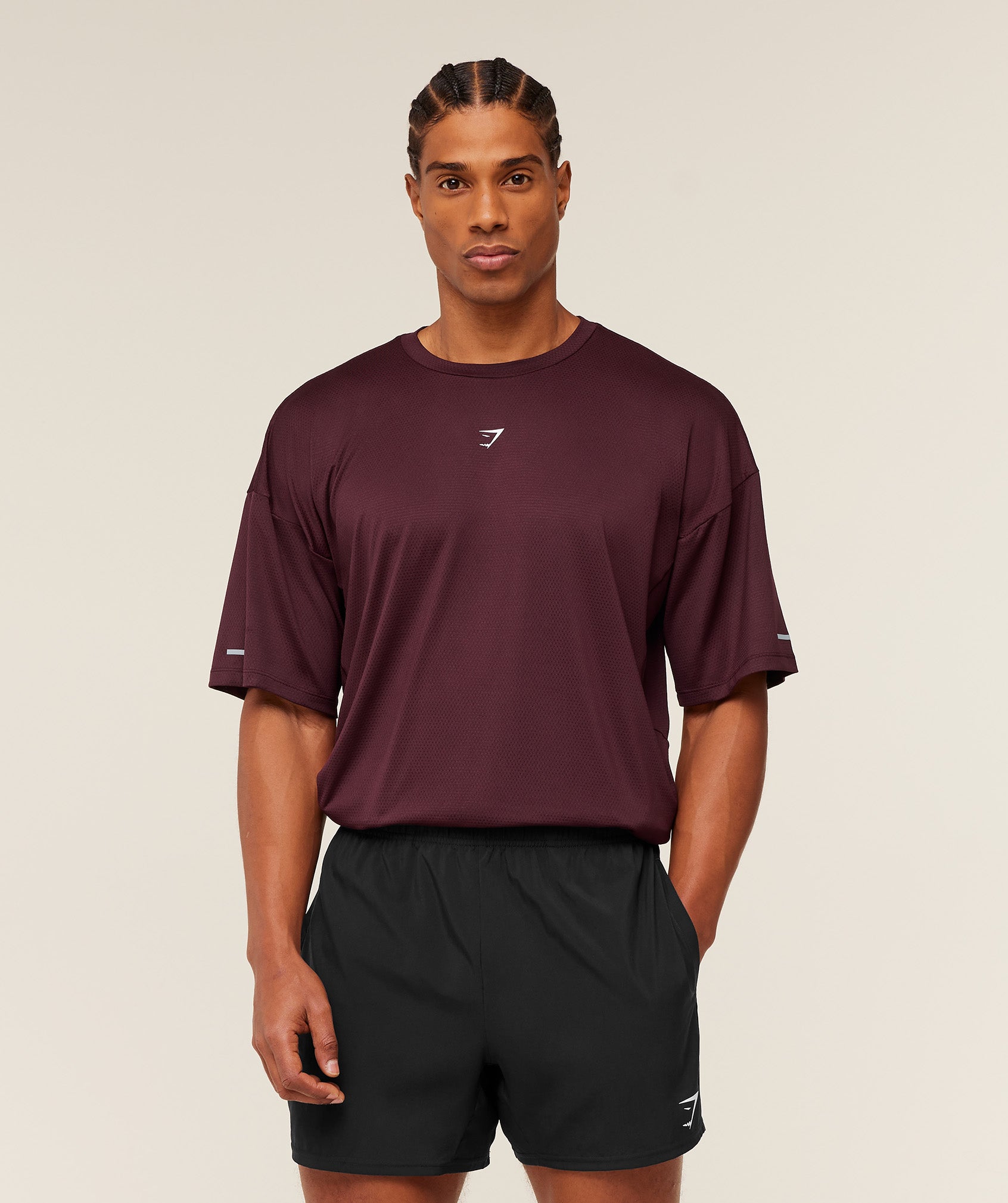 Gymshark Find Your Speed T-Shirt - Rich Maroon