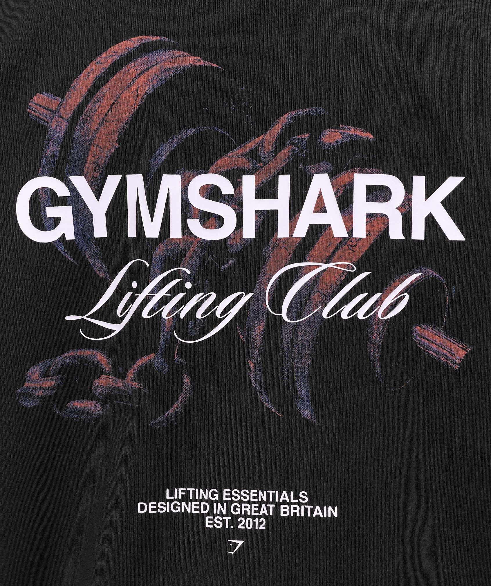 Gymshark Forged By Iron Graphic Oversized T-Shirt - Black