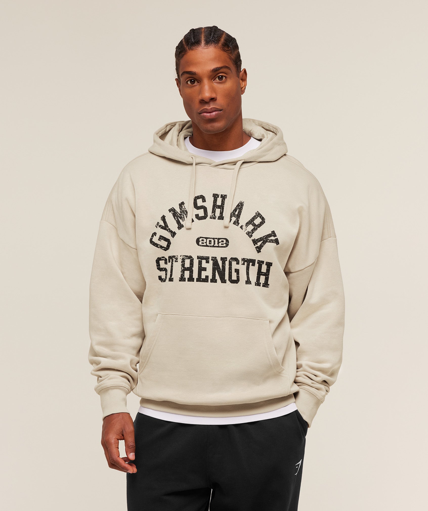 Gymshark 2012 Strength Hoodie - Pebble Grey