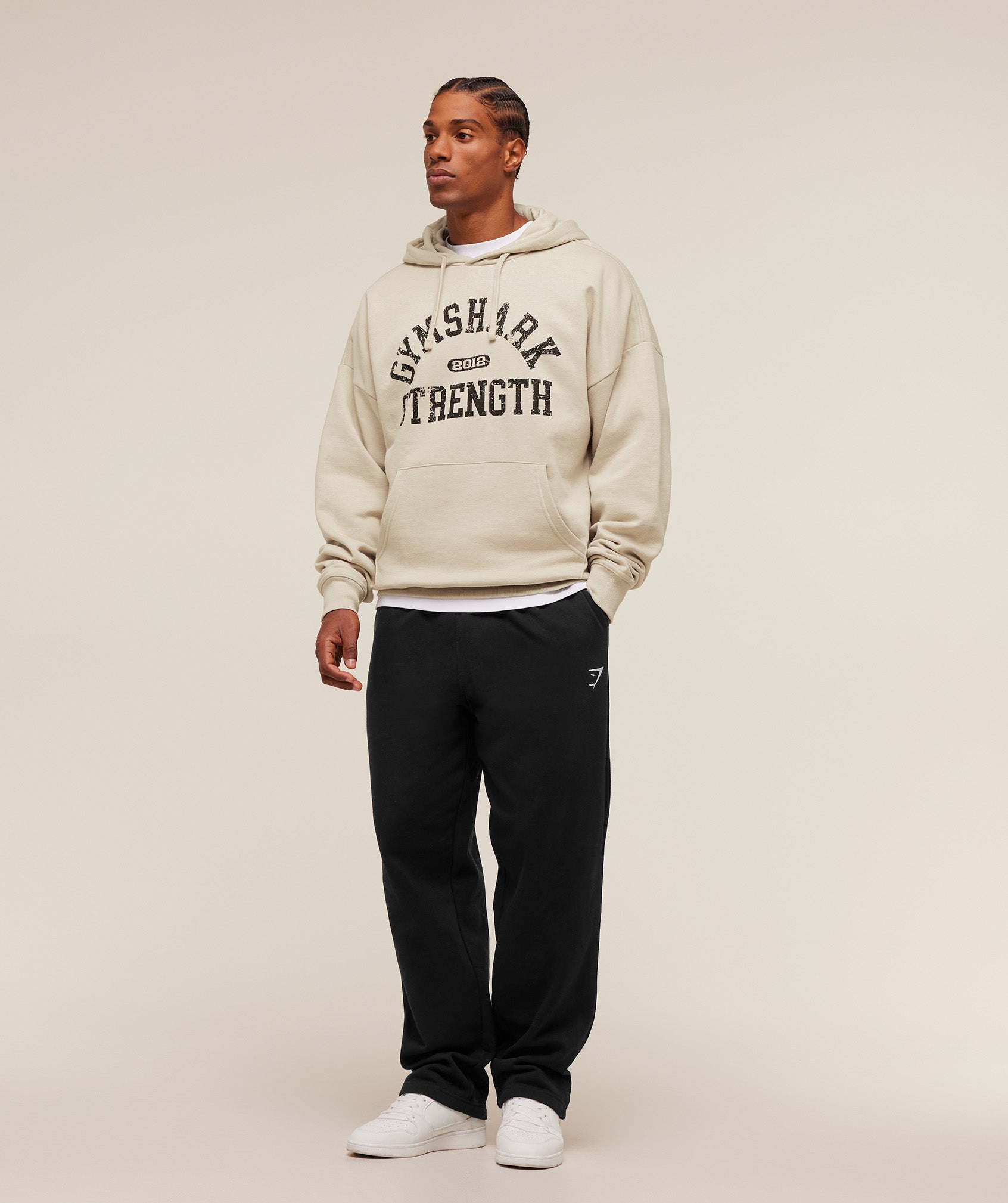 Gymshark 2012 Strength Hoodie - Pebble Grey