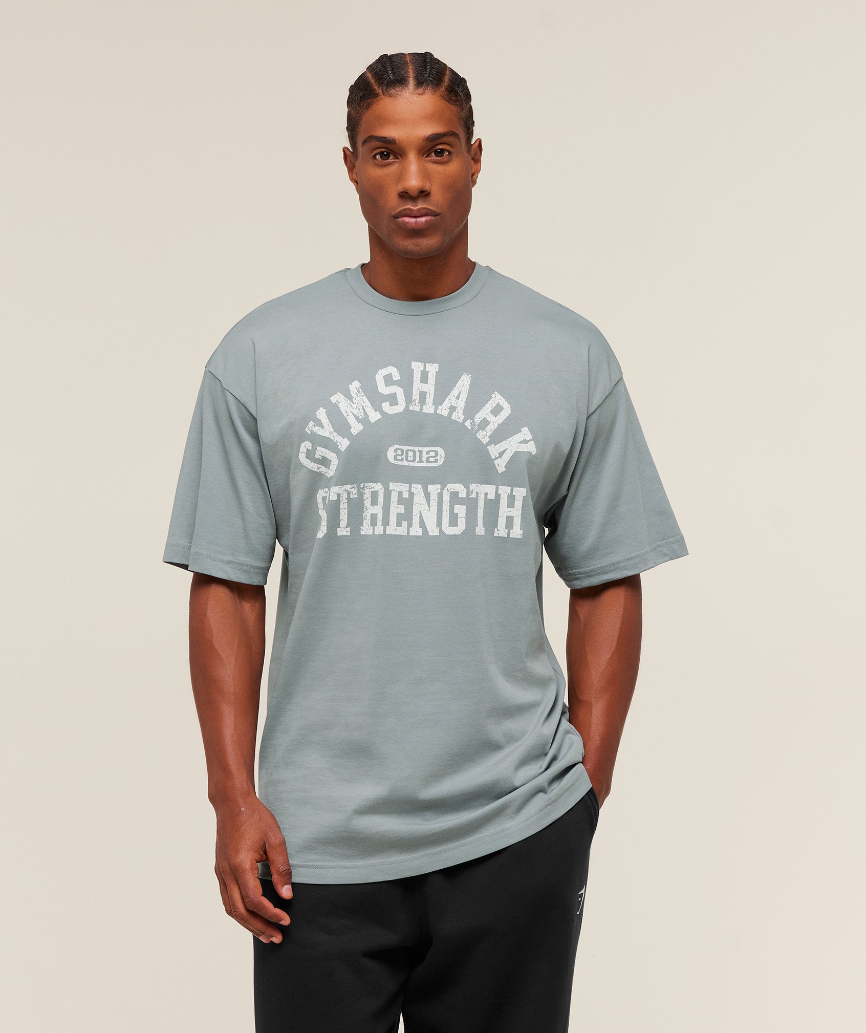 Gymshark 2012 Strength T-Shirt - Denim Grey