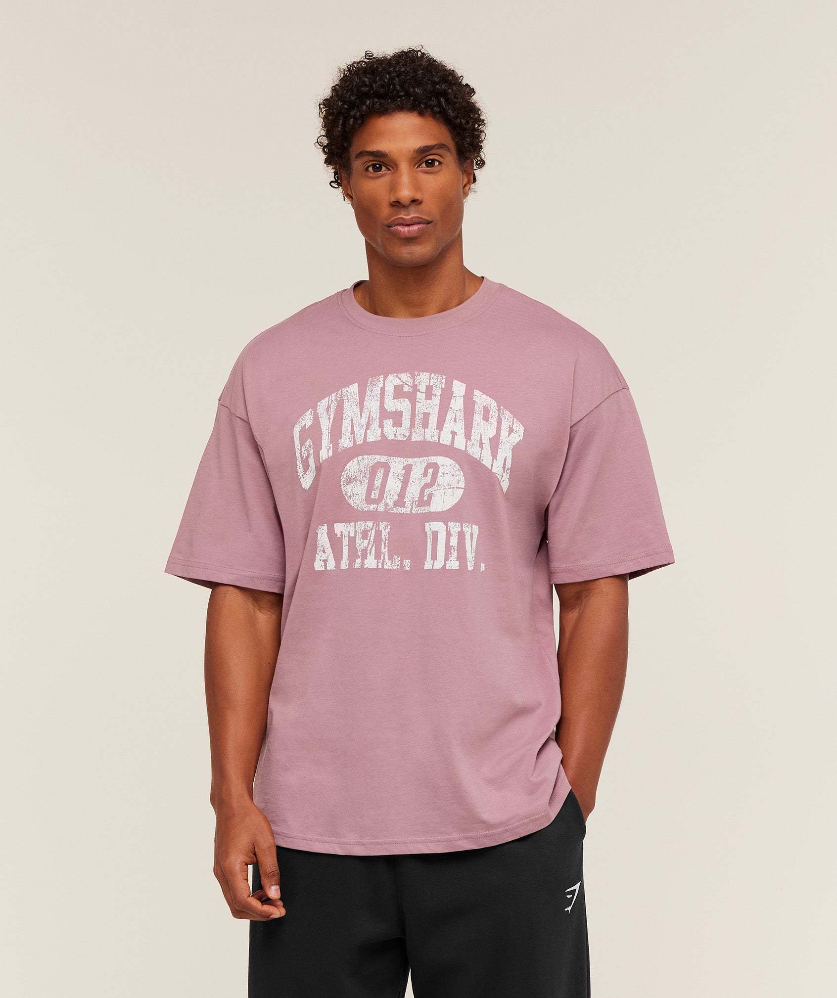 Gymshark Athletic Division Graphic T-Shirt - Calm Pink
