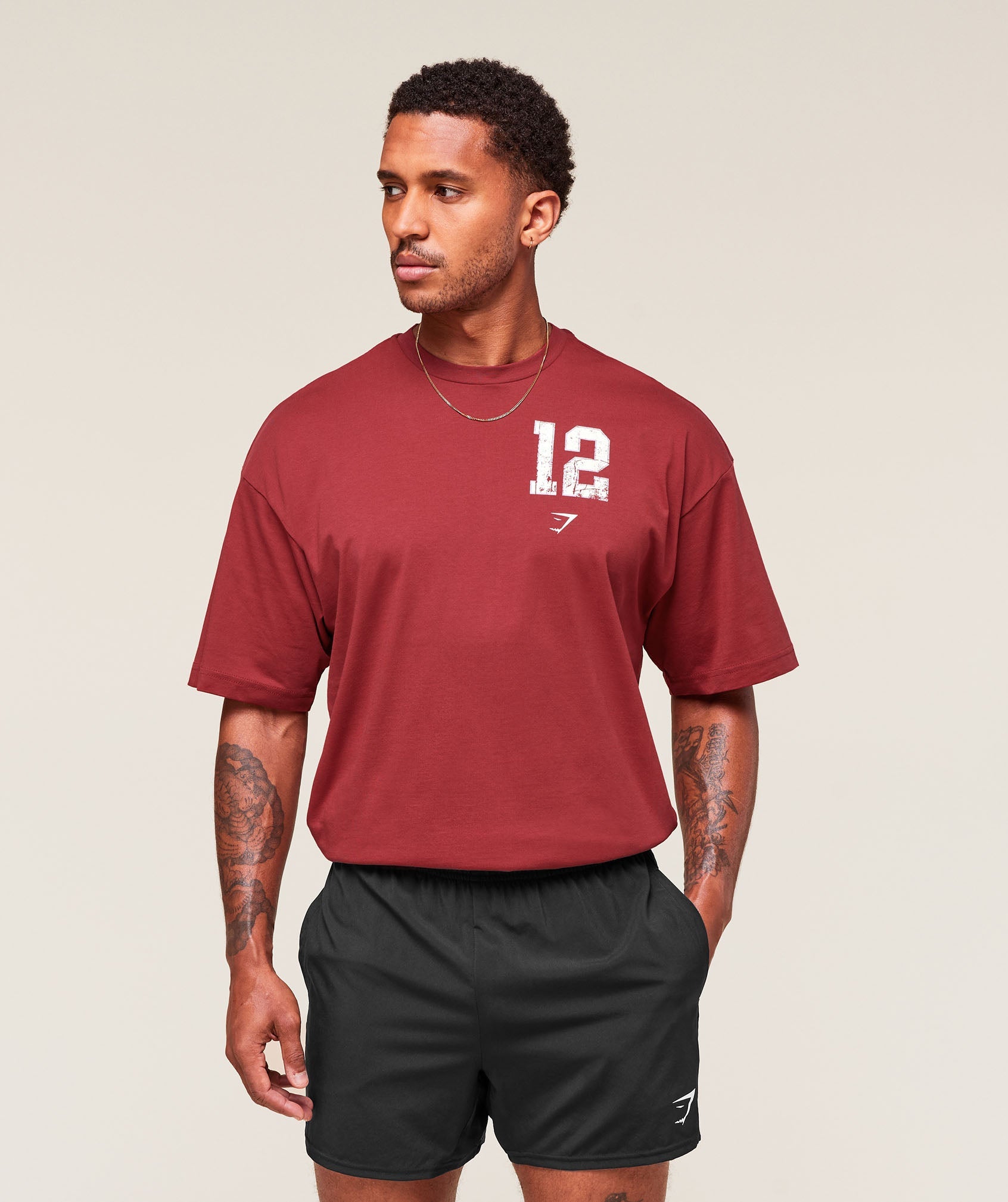 Gymshark Campus T-Shirt - Athletic Burgundy
