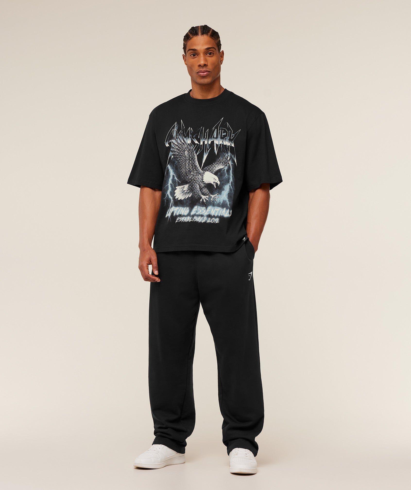 Gymshark Eagle Band Style Graphic T-Shirt - GS Black