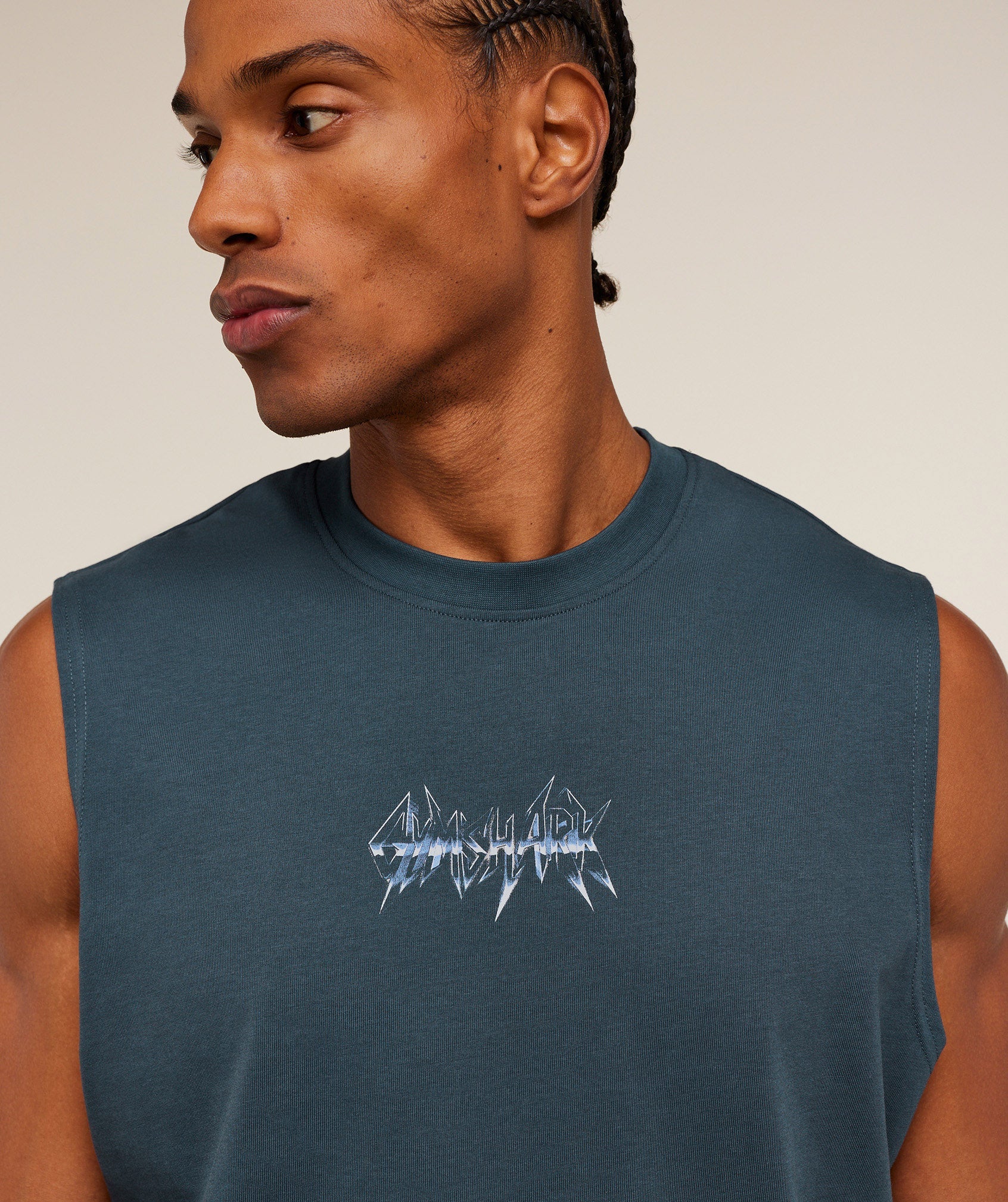 Gymshark Eagle Band Style Graphic Tank - GS Stealth Blue