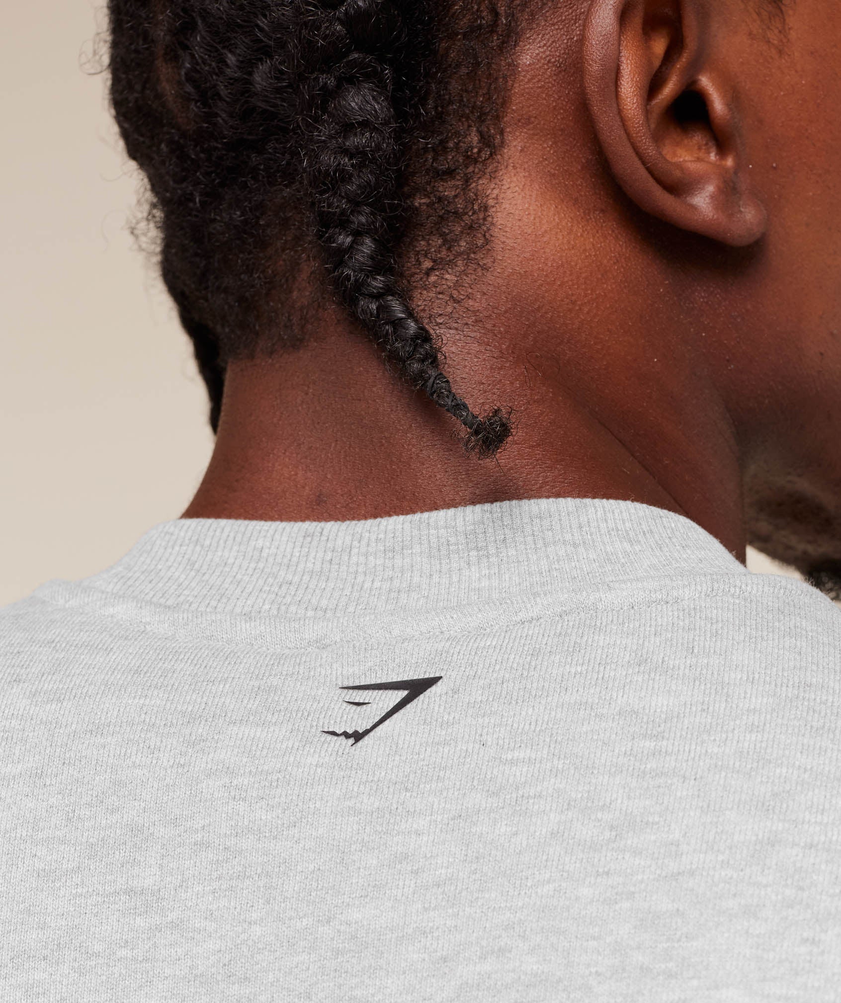 Gymshark Fade Graphic Crew - Light Grey Core Marl