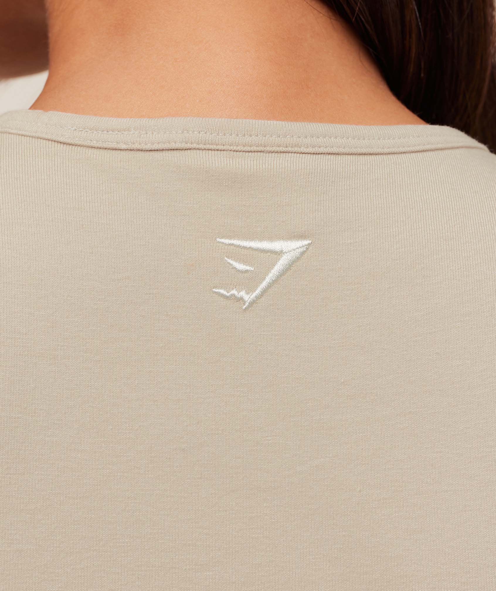 Gymshark Fitness Embroidered Graphic Tank - Pebble Grey