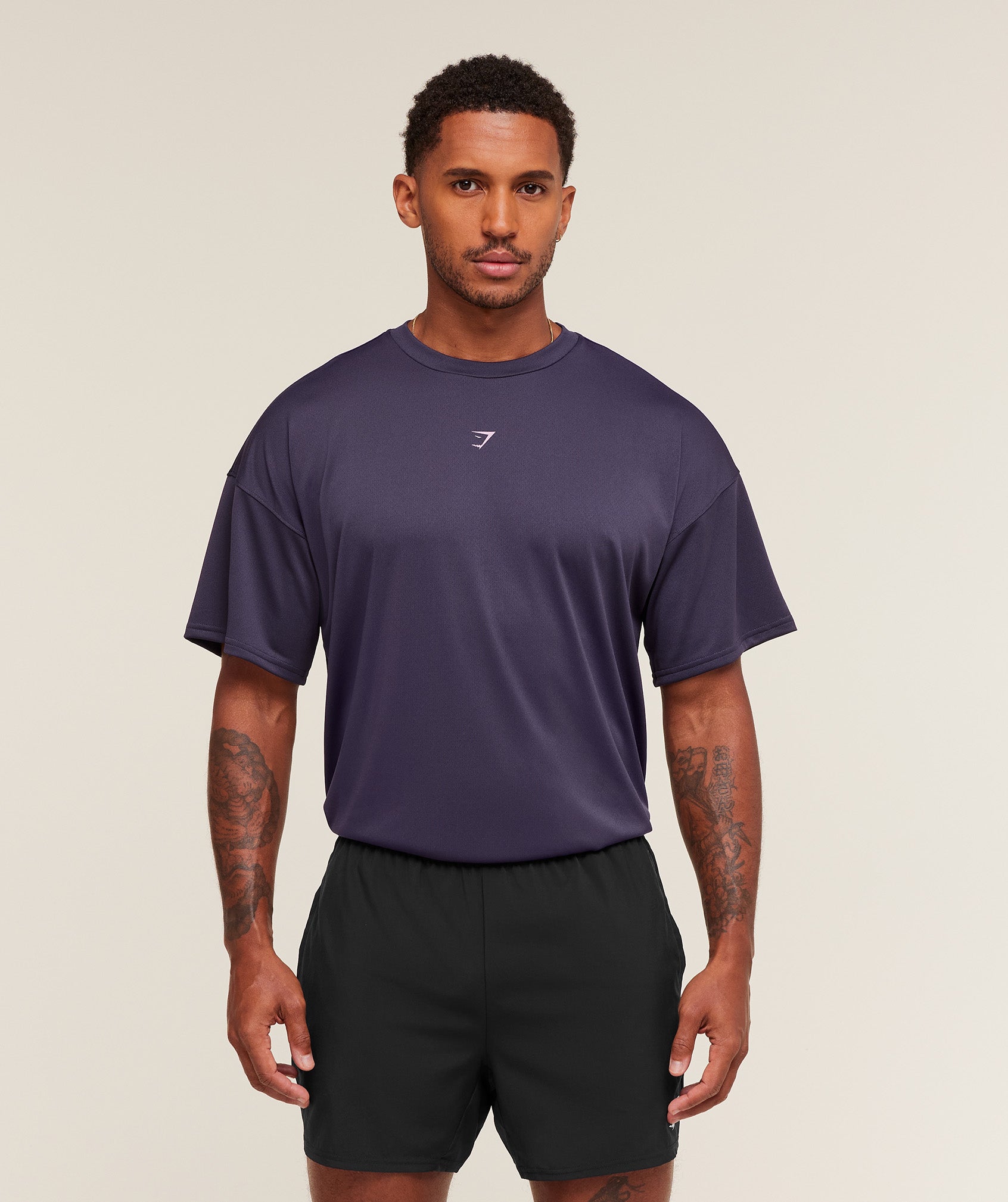 Gymshark Hybrid Athlete T-Shirt - Midnight Purple