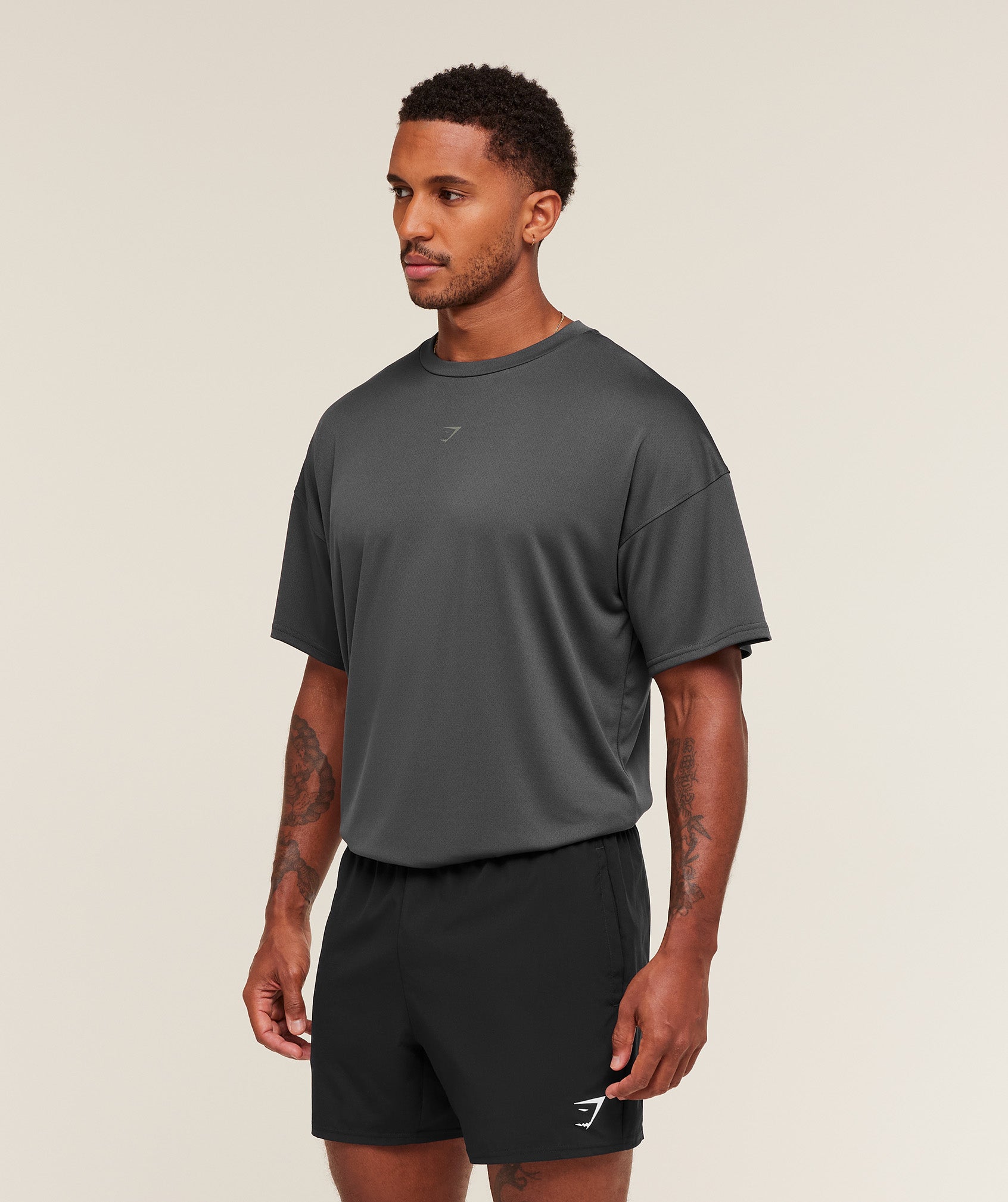 Gymshark Hybrid Athlete T-Shirt - Onyx Grey