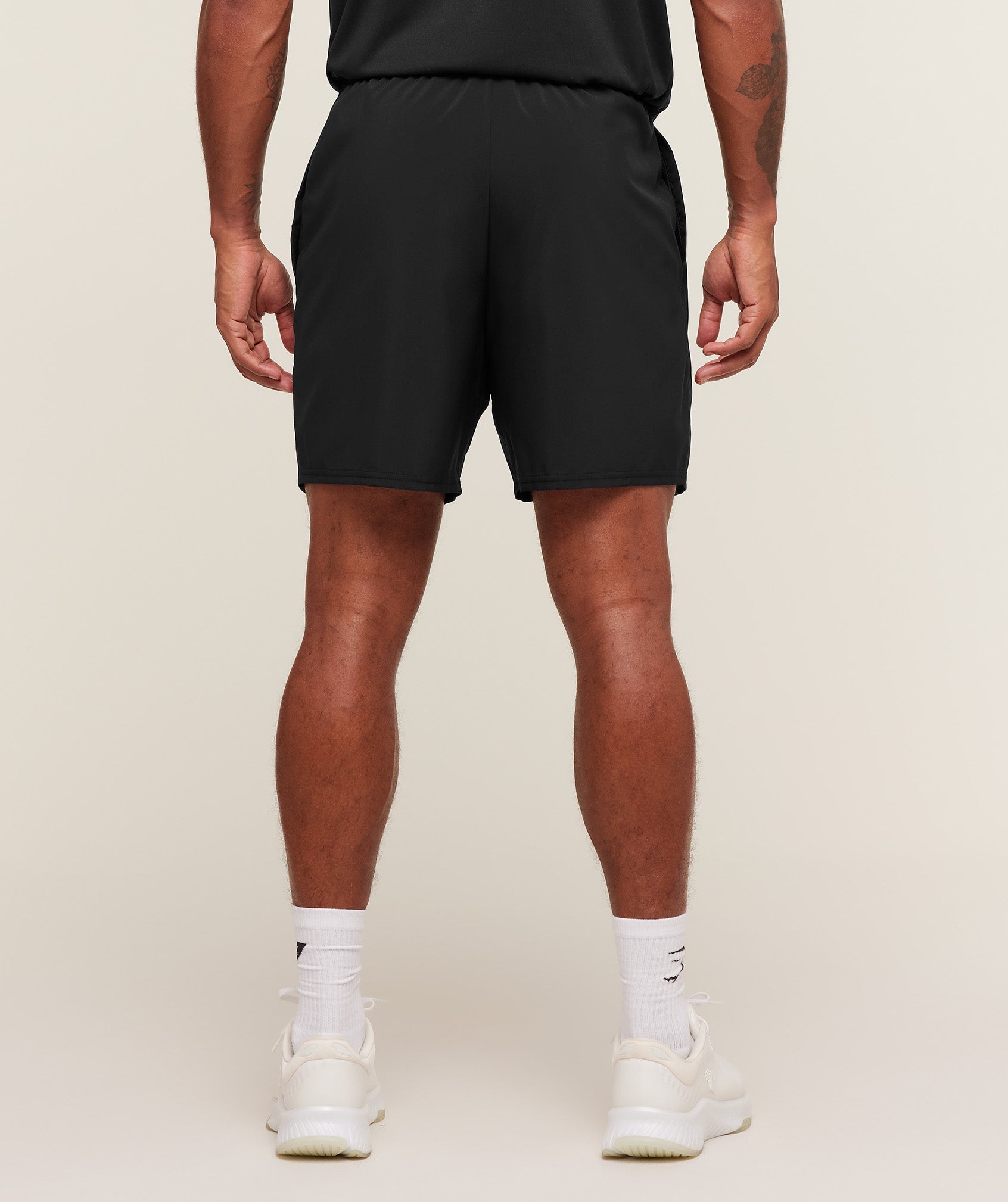 Gymshark Hybrid Graphic 7" Shorts - Black