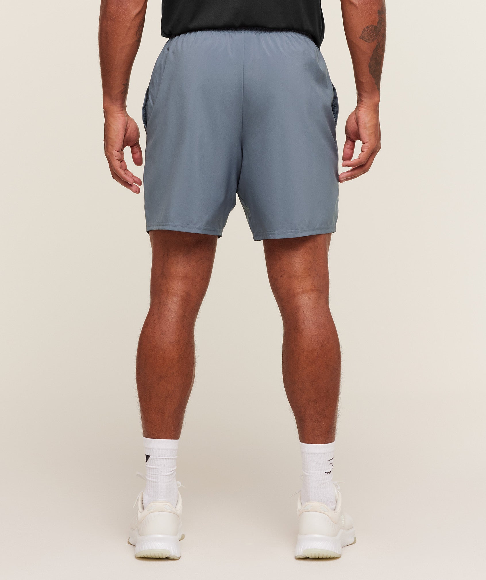 Gymshark Hybrid Graphic 7" Shorts - Iron Blue