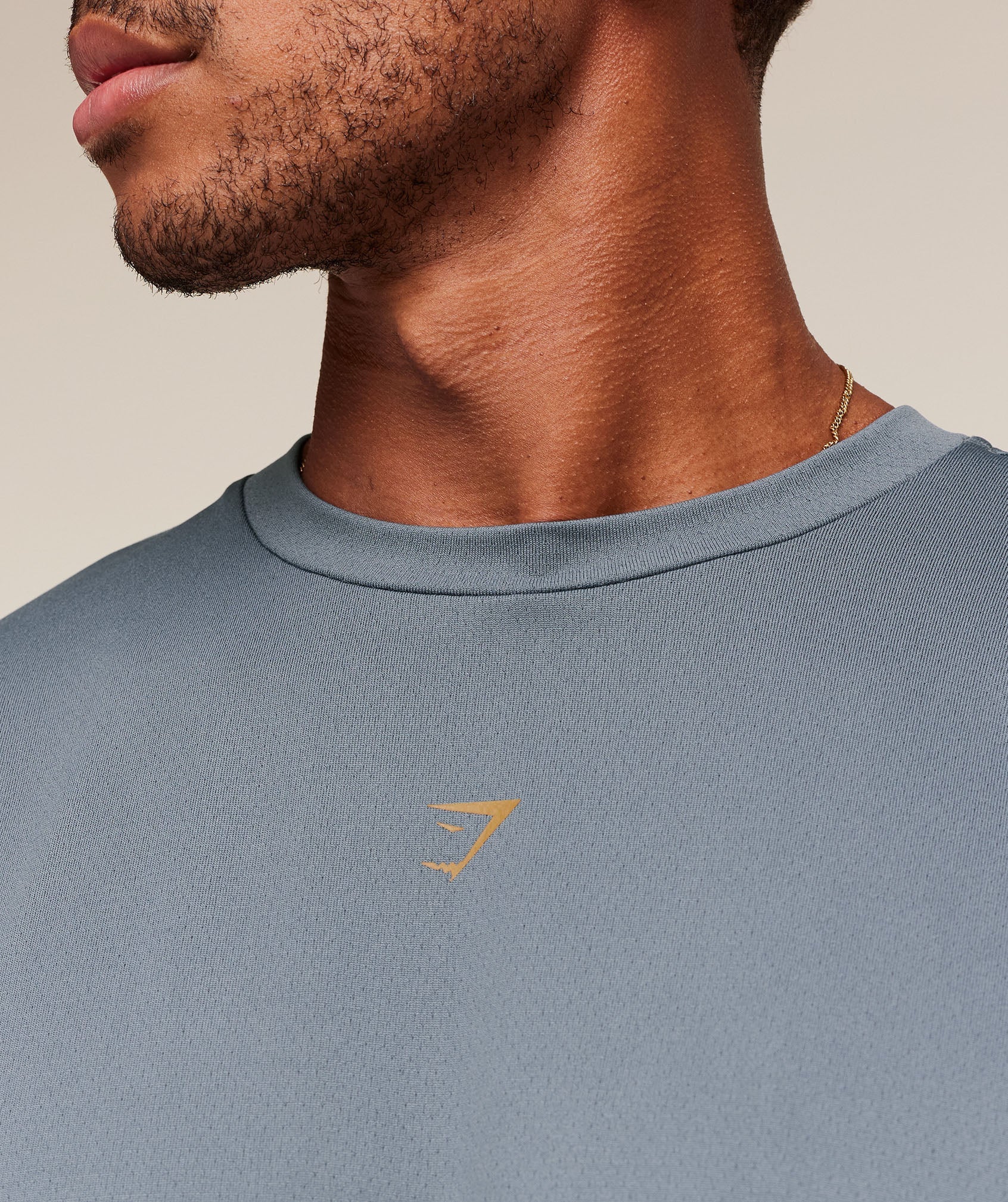 Gymshark Hybrid Graphic T-Shirt - Iron Blue