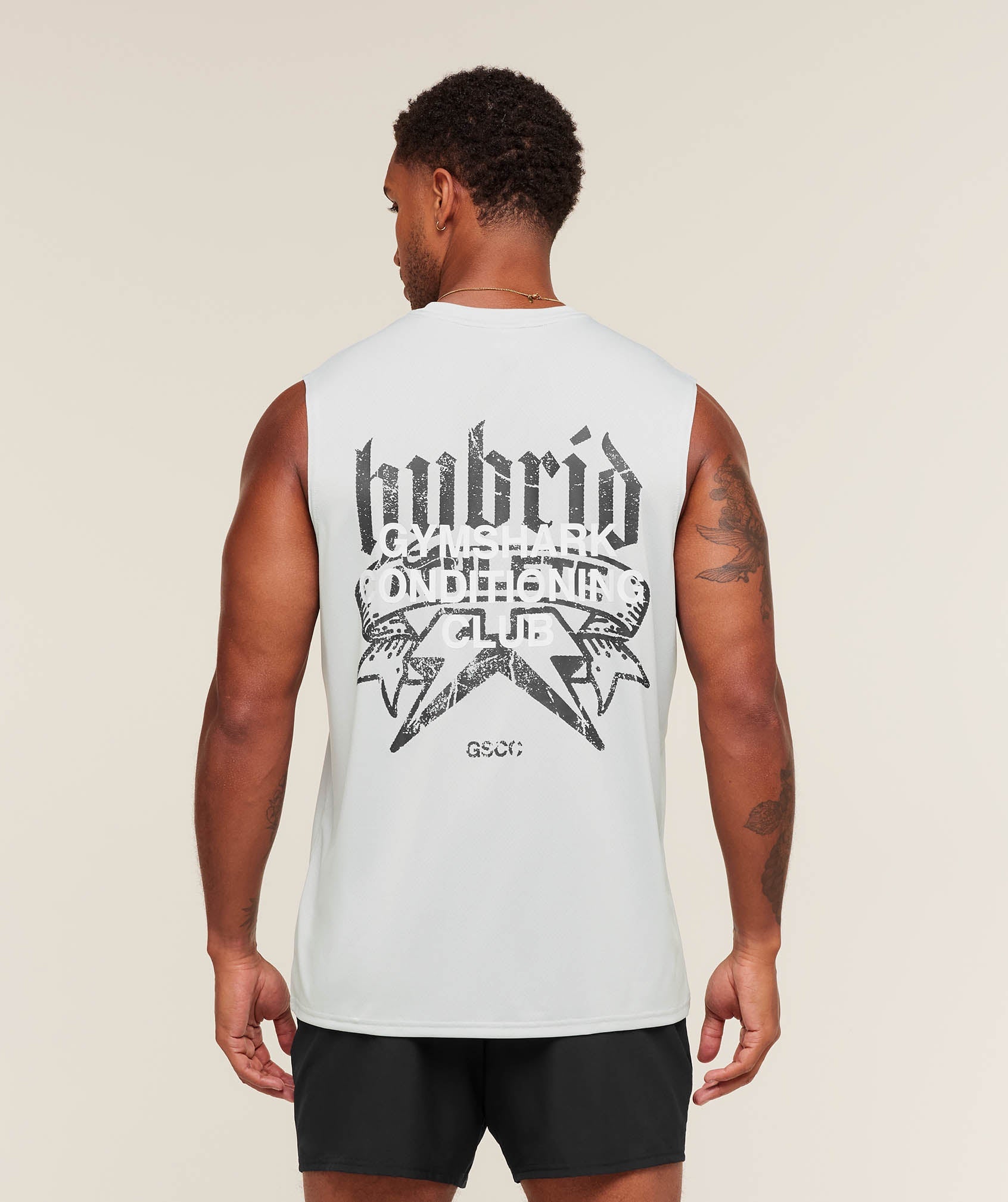 Gymshark Hybrid Graphic Tank - Light Grey