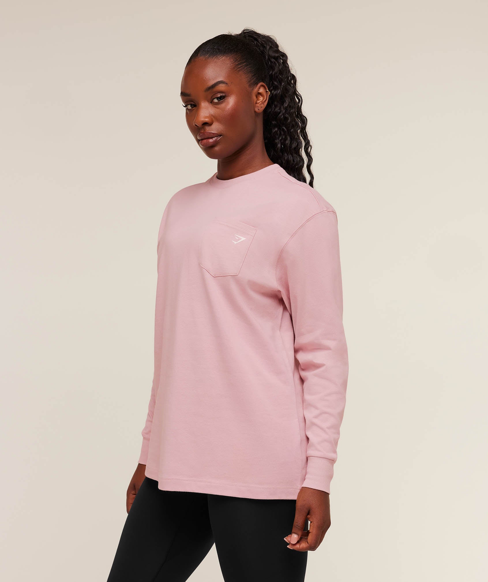 Gymshark Juicy Peach Long Sleeve T-Shirt - Cloud Pink