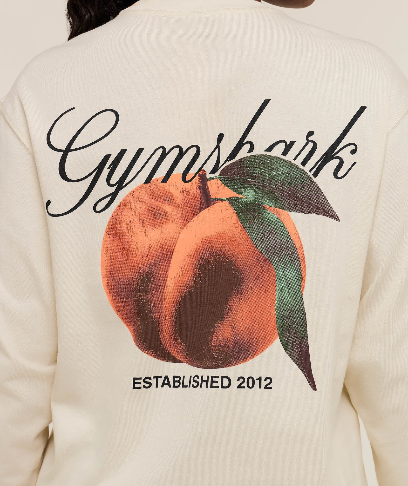 Gymshark Juicy Peach Long Sleeve T-Shirt - Oat White