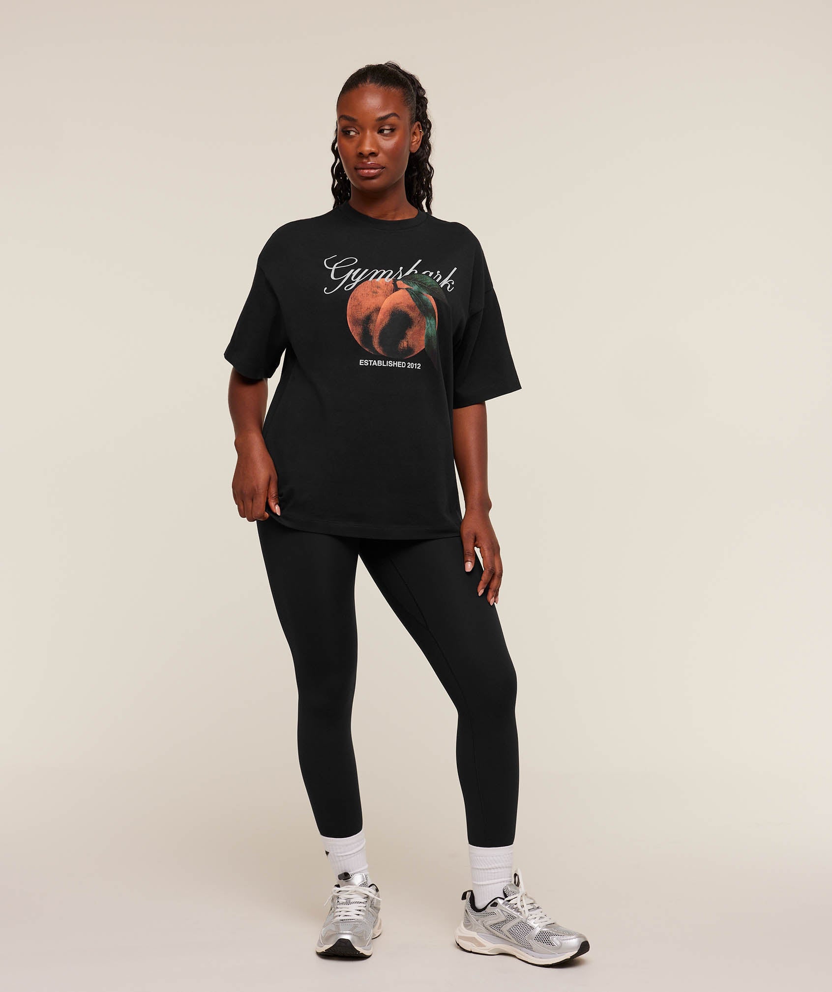 Gymshark Juicy Peach Short Sleeve T-Shirt - Black