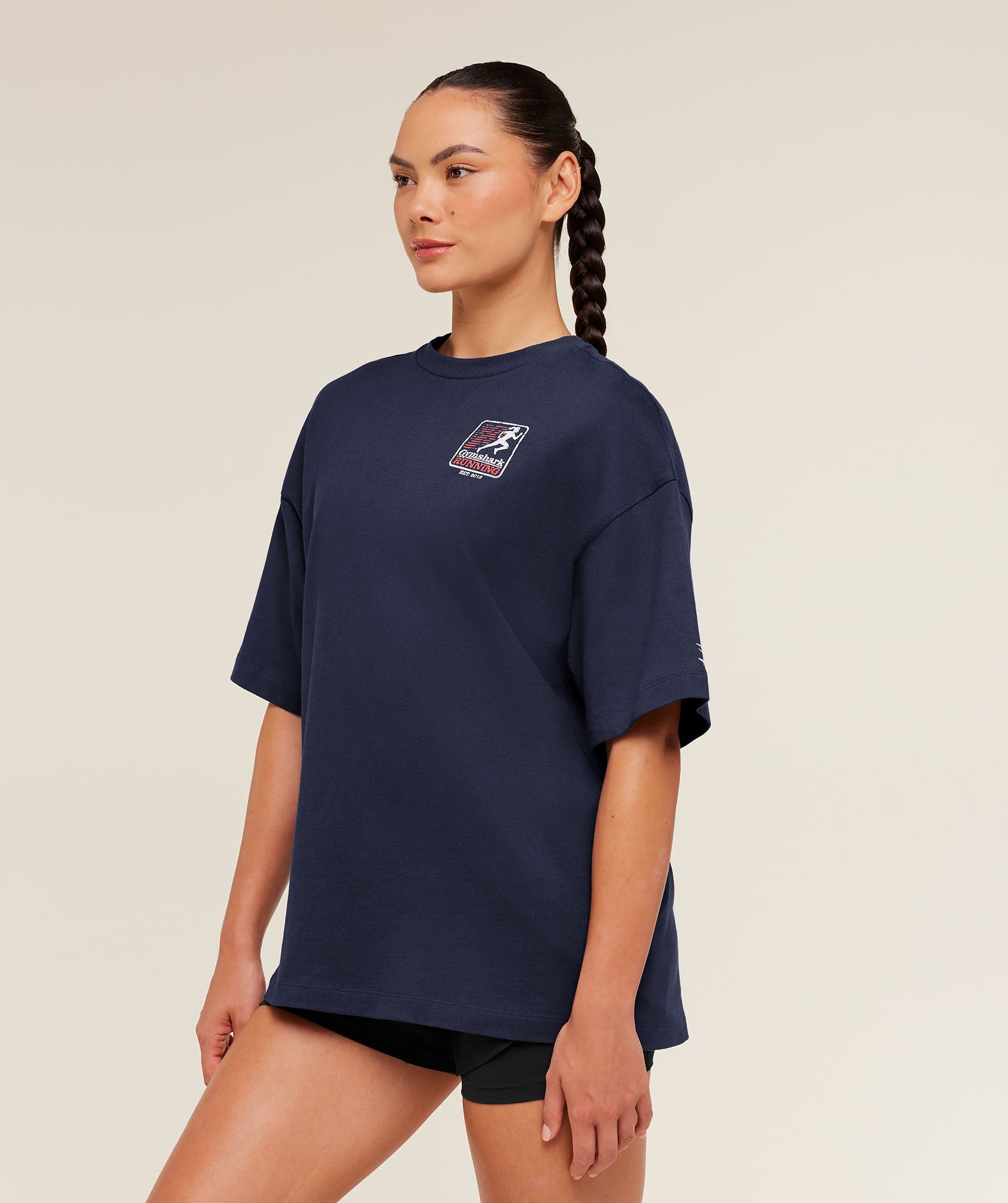 Gymshark Run Club Graphic Short Sleeve T-Shirt - Heavy Blue