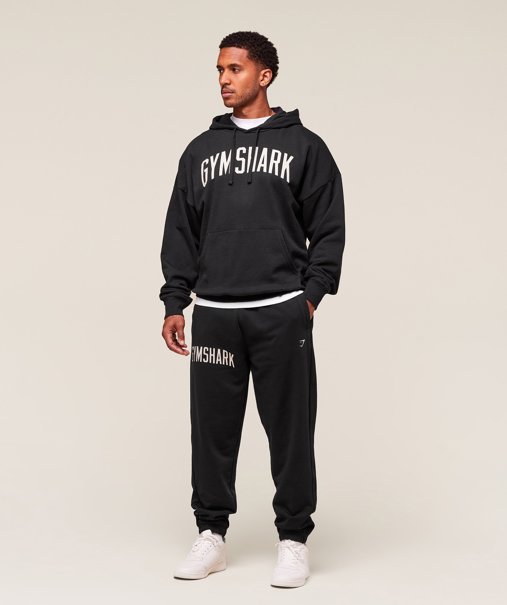 Gymshark Worn Graphic Hoodie - Black