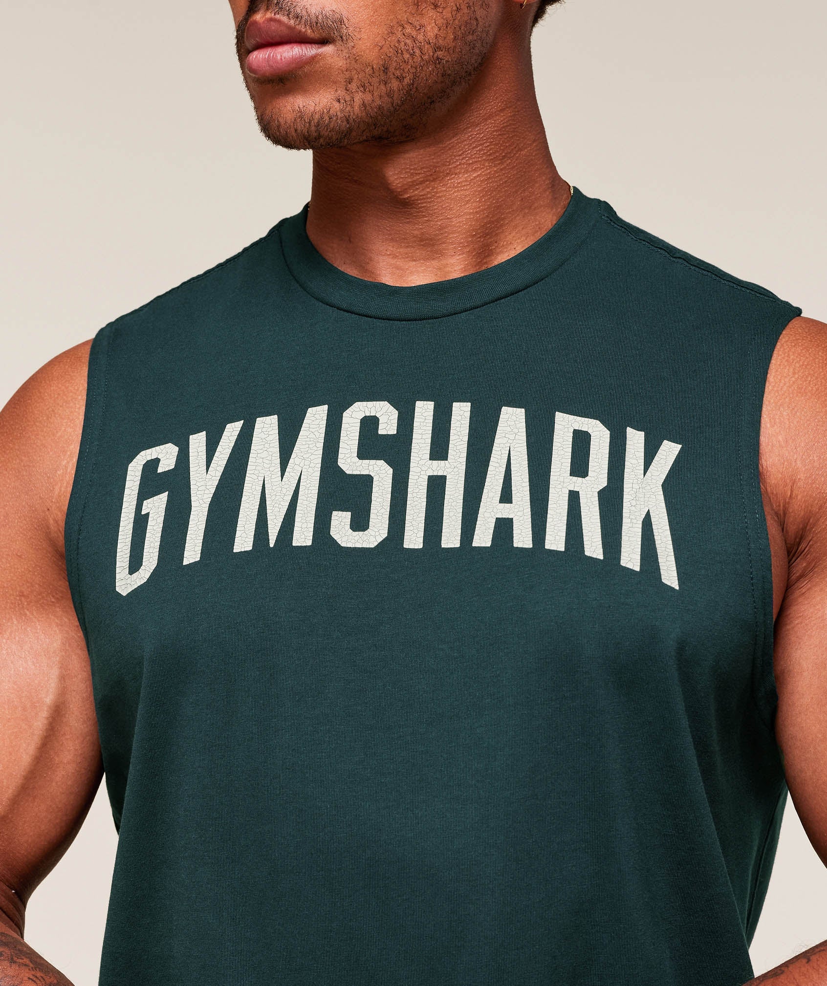 Gymshark Worn Graphic Tank - Deep Petrol Blue