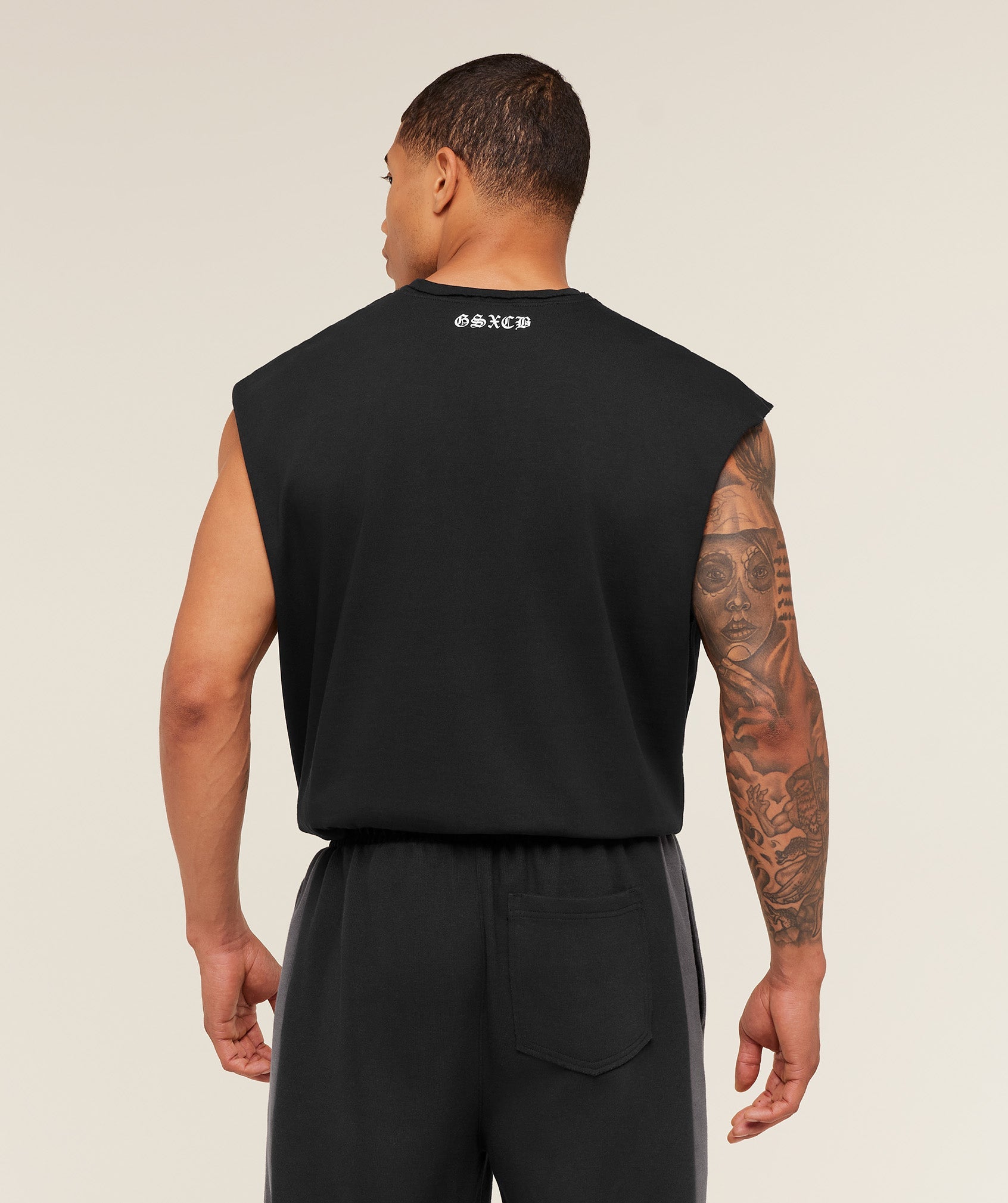 Gymshark x Carlos Belcast Cut off Tee - GS Black