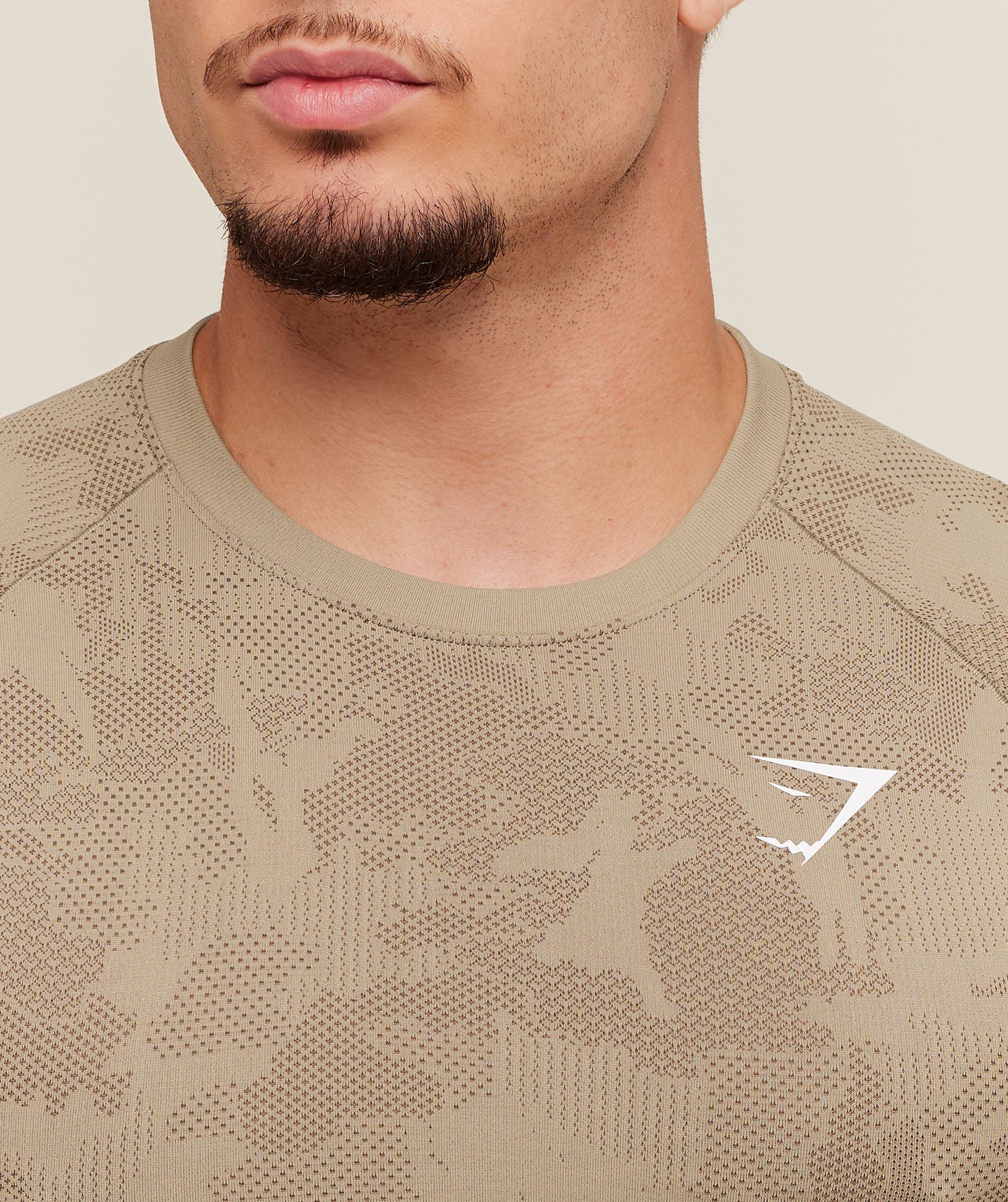 Gymshark Geo Seamless T-Shirt - Cement Brown/Soul Brown