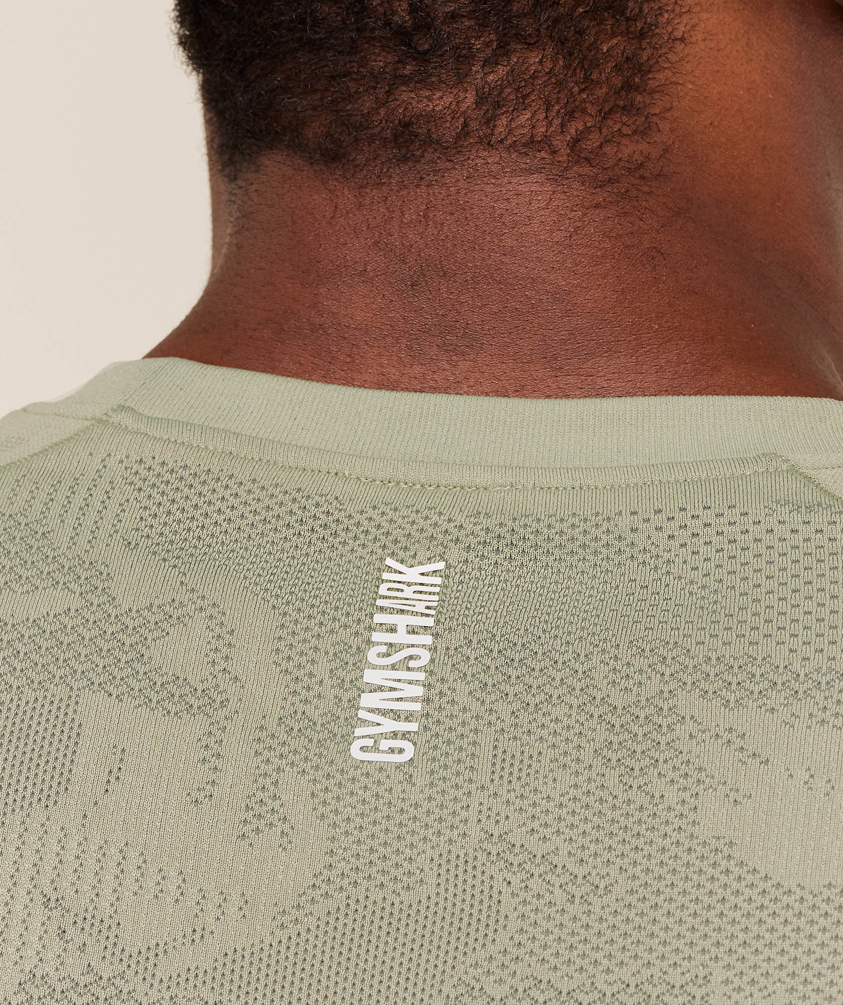 Gymshark Geo Seamless T-Shirt - Haze Green / Unit Green