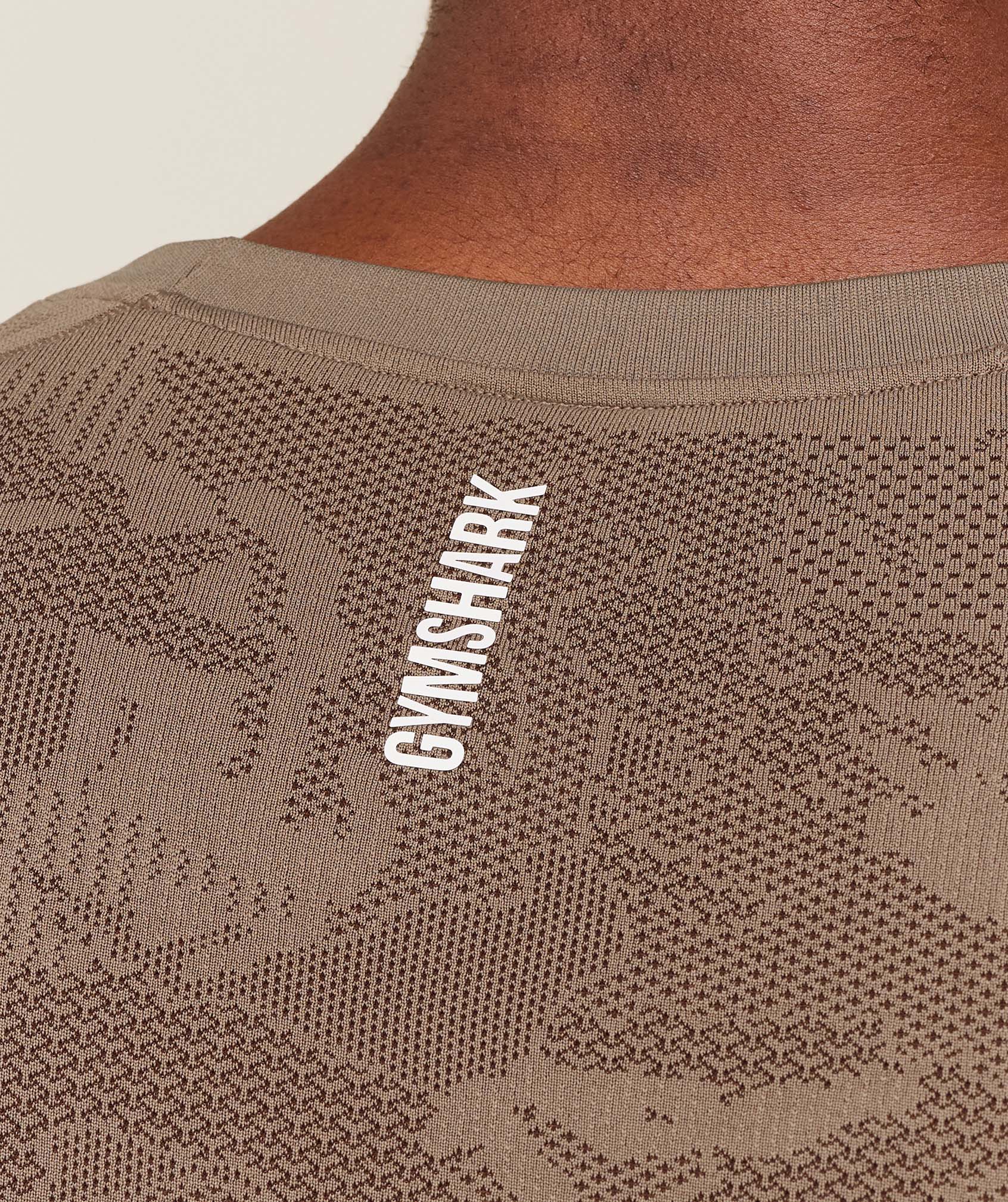 Gymshark Geo Seamless T-Shirt - Lifestyle Brown / Archive Brown