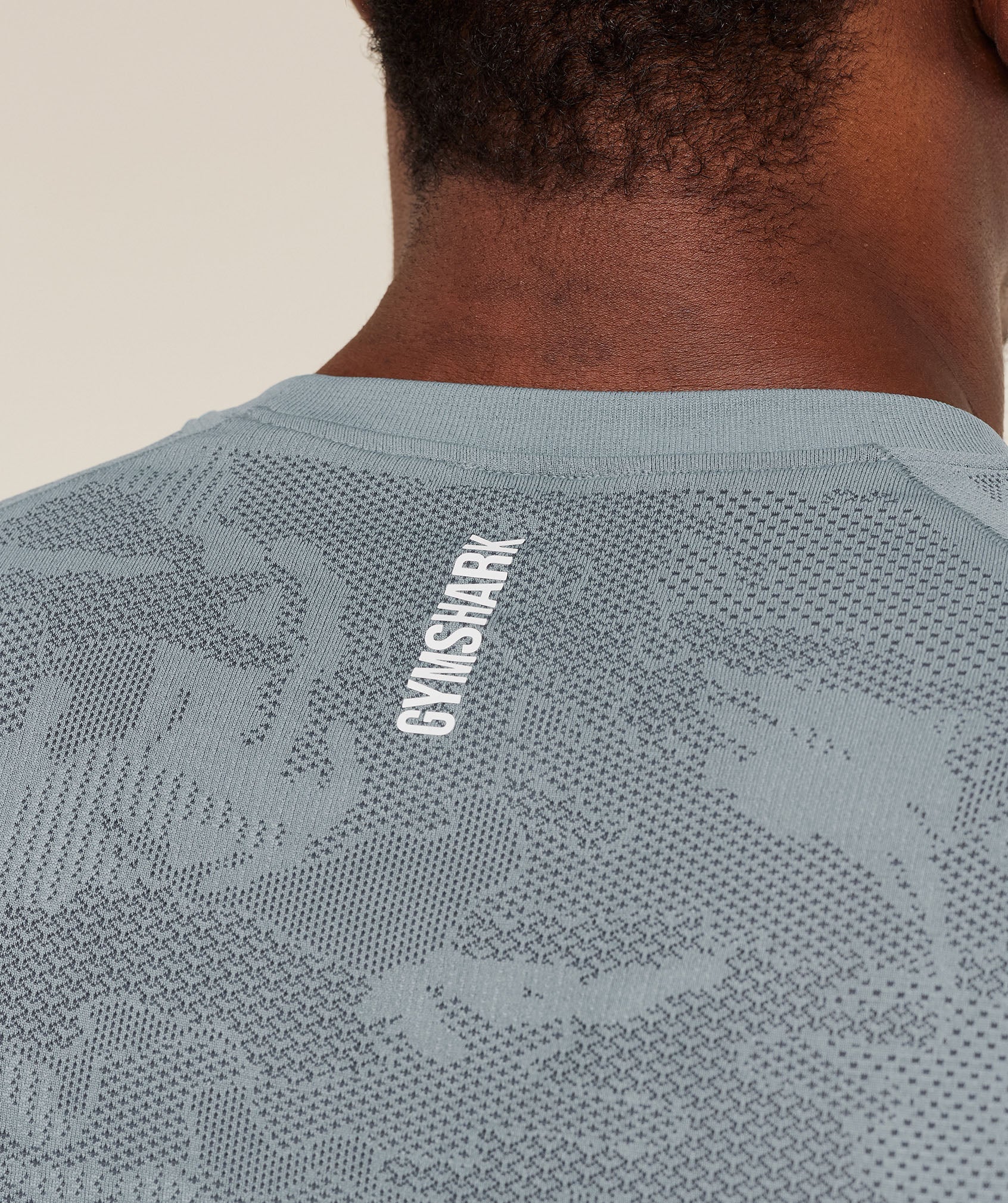 Gymshark Geo Seamless T-Shirt - Storm Blue / Stealth Blue