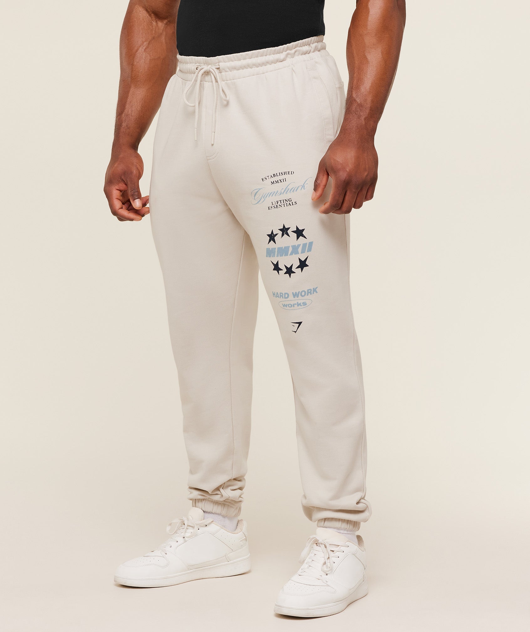 Gymshark Global Lifting Graphic Pant - Tinted White