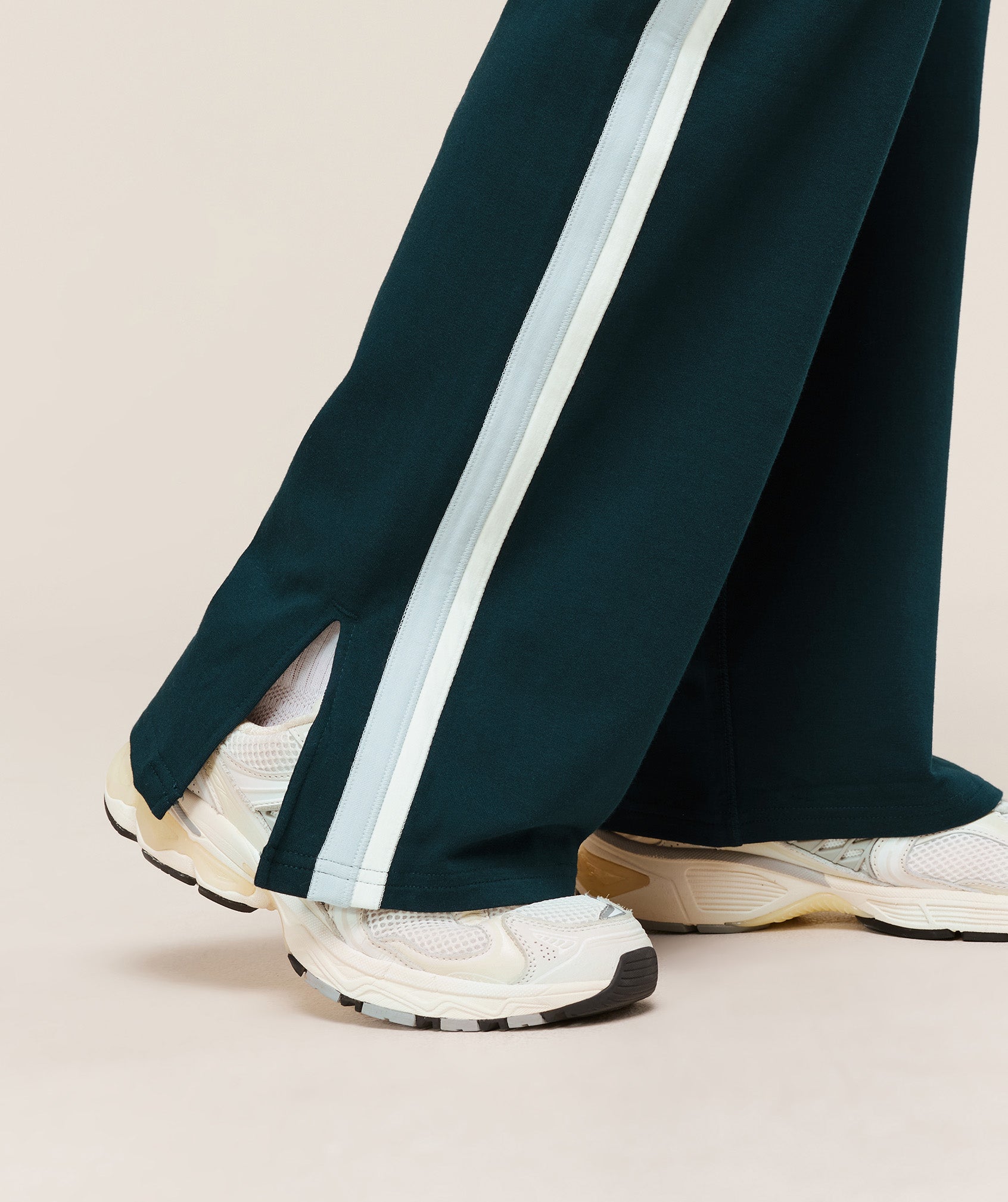 Gymshark Piping Wide Leg Pant - Deep Petrol Blue/Smoke Blue/Soft White