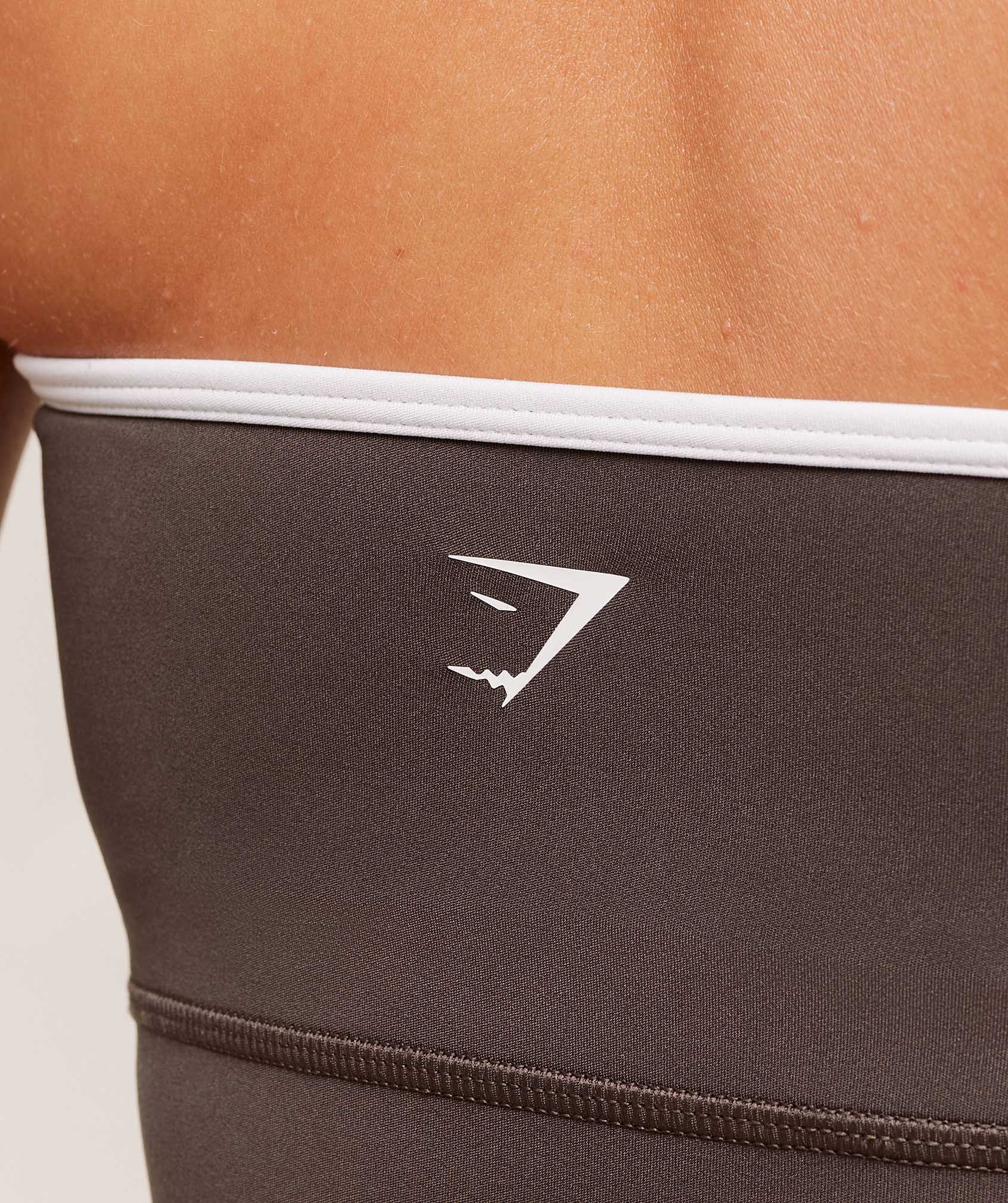 Gymshark Piping Bandeau With Shelf - Walnut Brown/Chestnut Pink/Soft White
