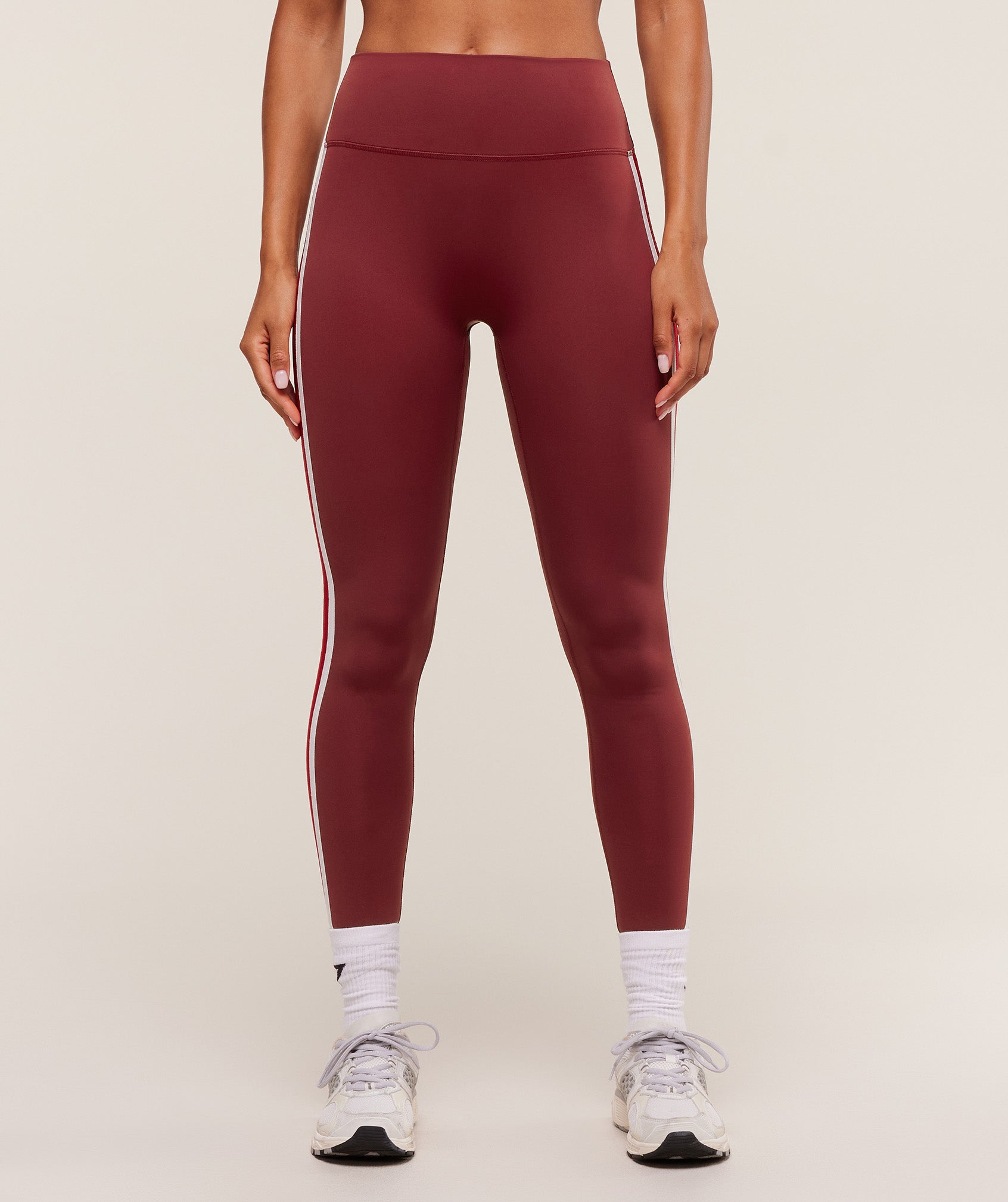 Gymshark Piping Legging - Sets Red/Carmine Red/Soft White