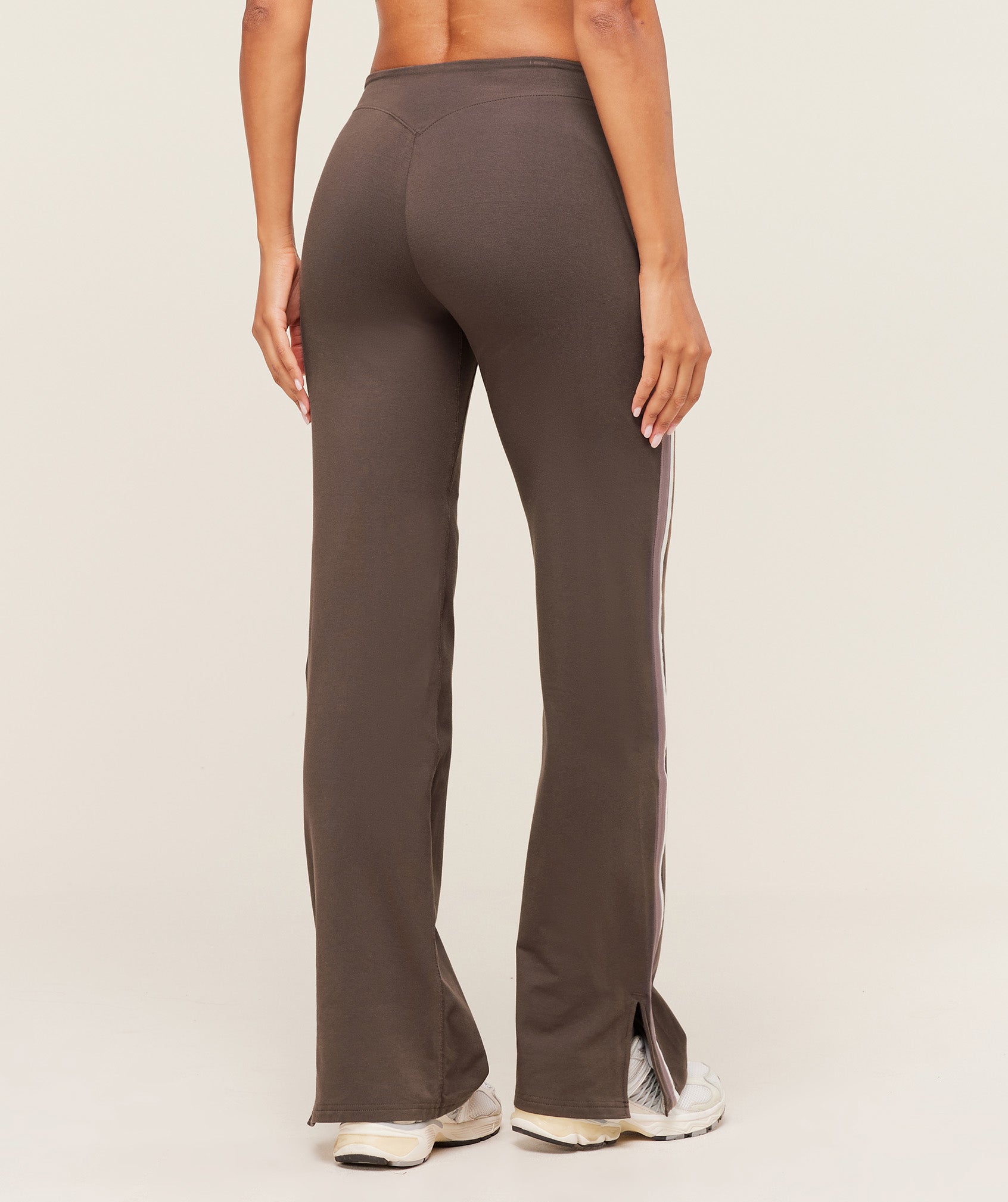 Gymshark Piping Wide Leg Pant - Walnut Brown/Chestnut Pink/Soft White