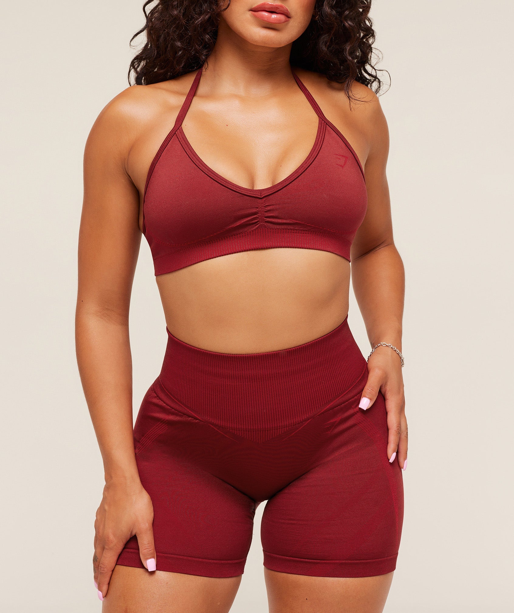 Gymshark x Analis Seamless Shorts - Reps Red/Carmine Red