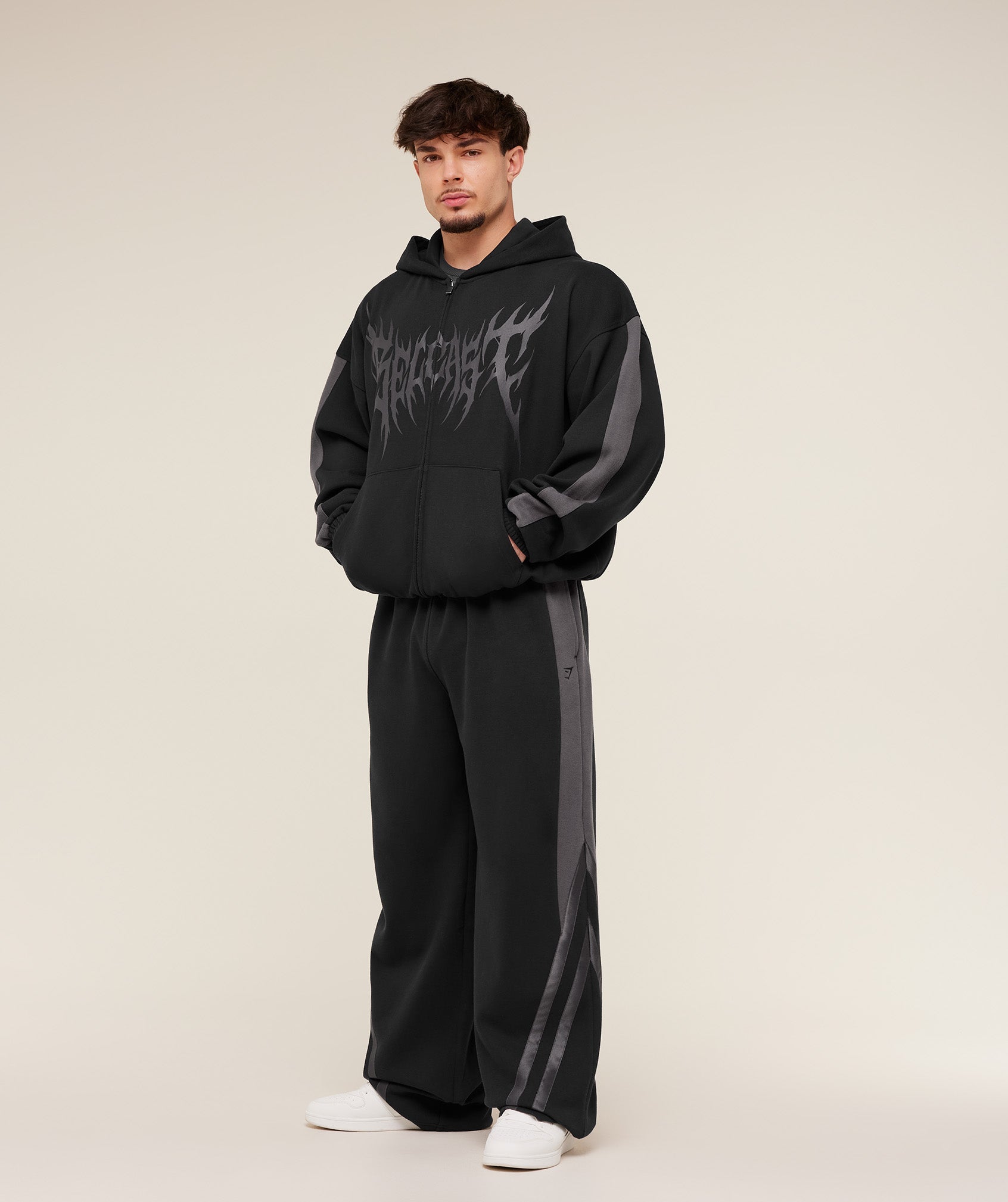 Gymshark x Carlos Belcast Zip Up Hoodie - GS Black