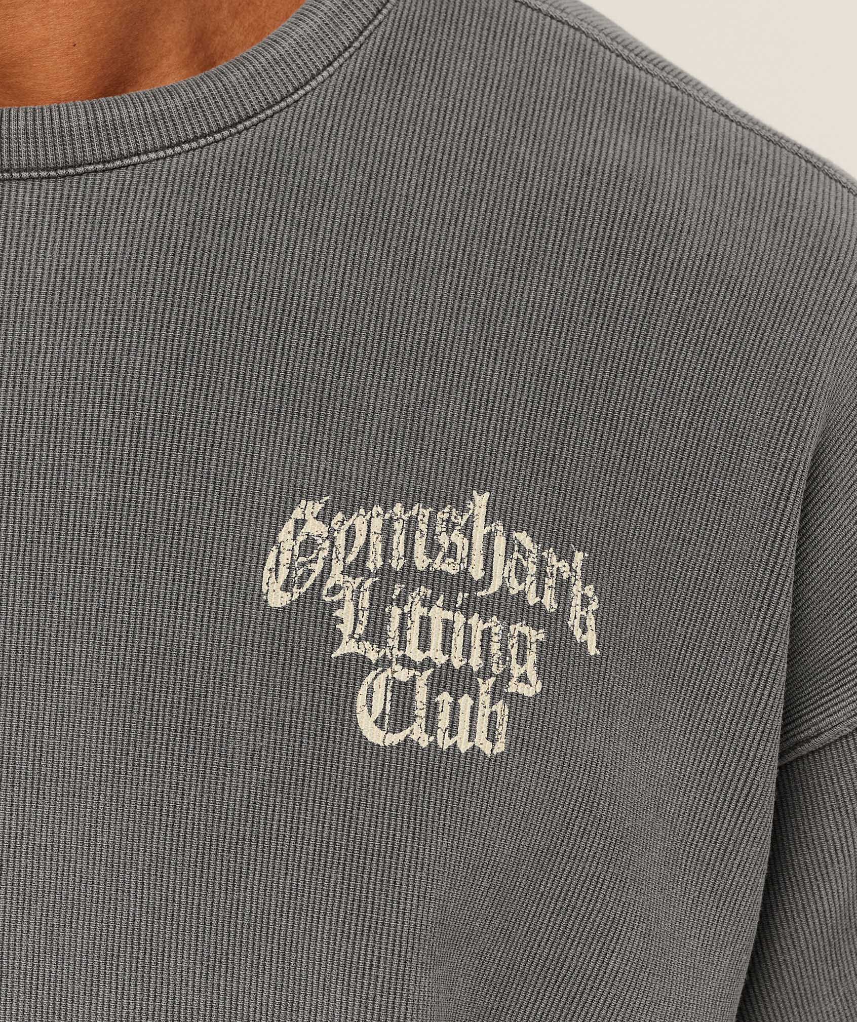 Gymshark Heavyweight Textured Graphic T-Shirt - Dark Grey