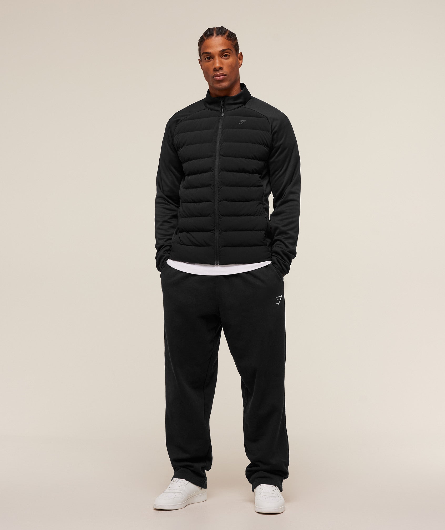 Gymshark Hybrid Quilted Jacket - Black