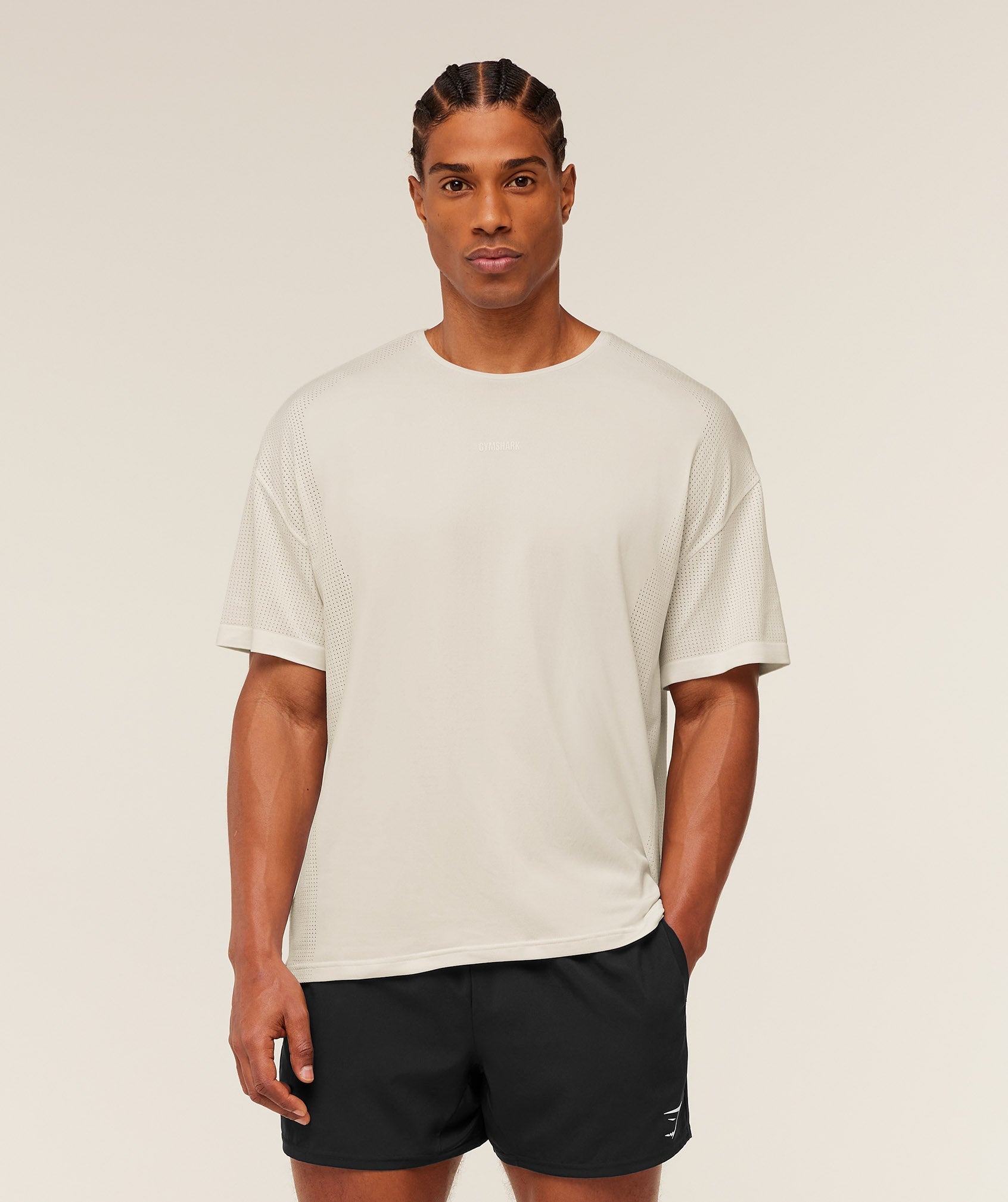 Gymshark Distance Seamless T-Shirt - Soft White / Soft White