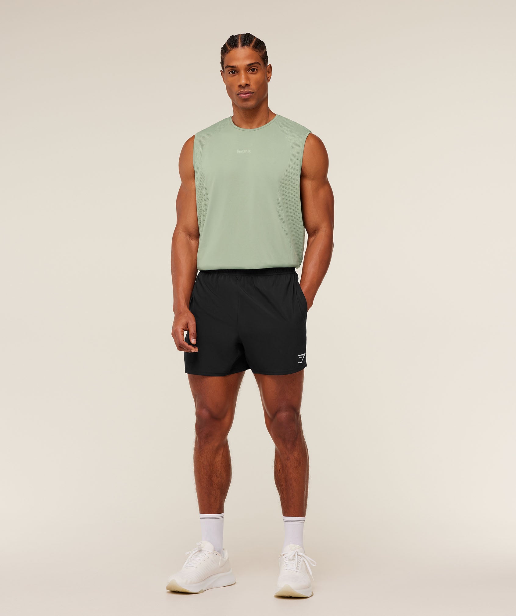 Gymshark Distance Seamless Tank - Haze Green / Haze Green