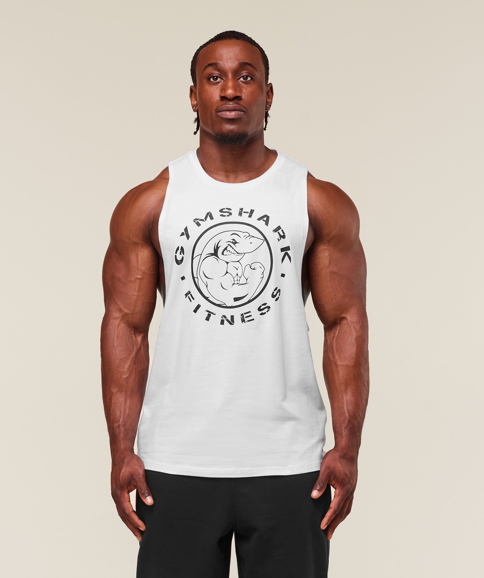 Gymshark Legacy Drop Arm Tank - White