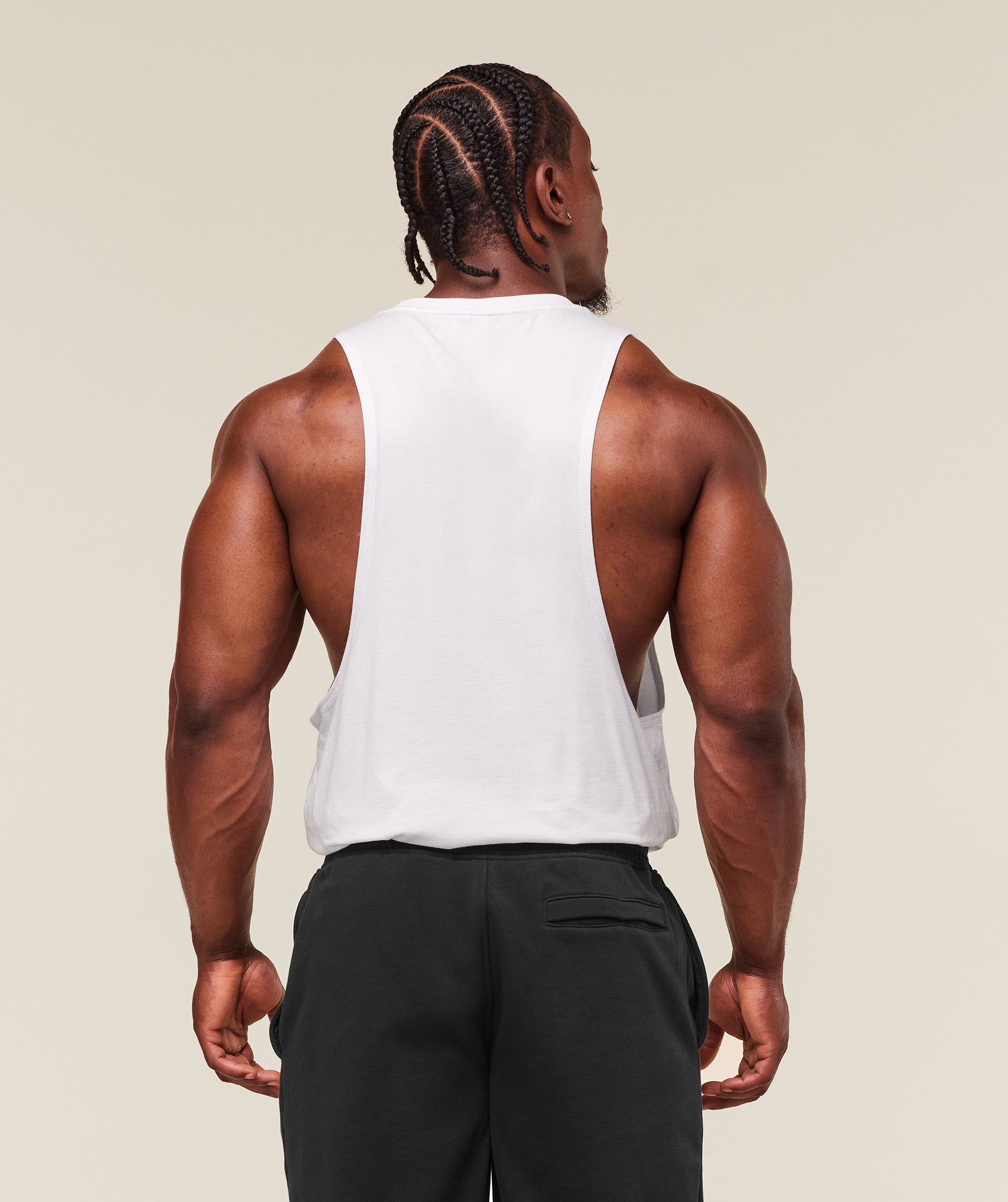 Gymshark Legacy Drop Arm Tank - White