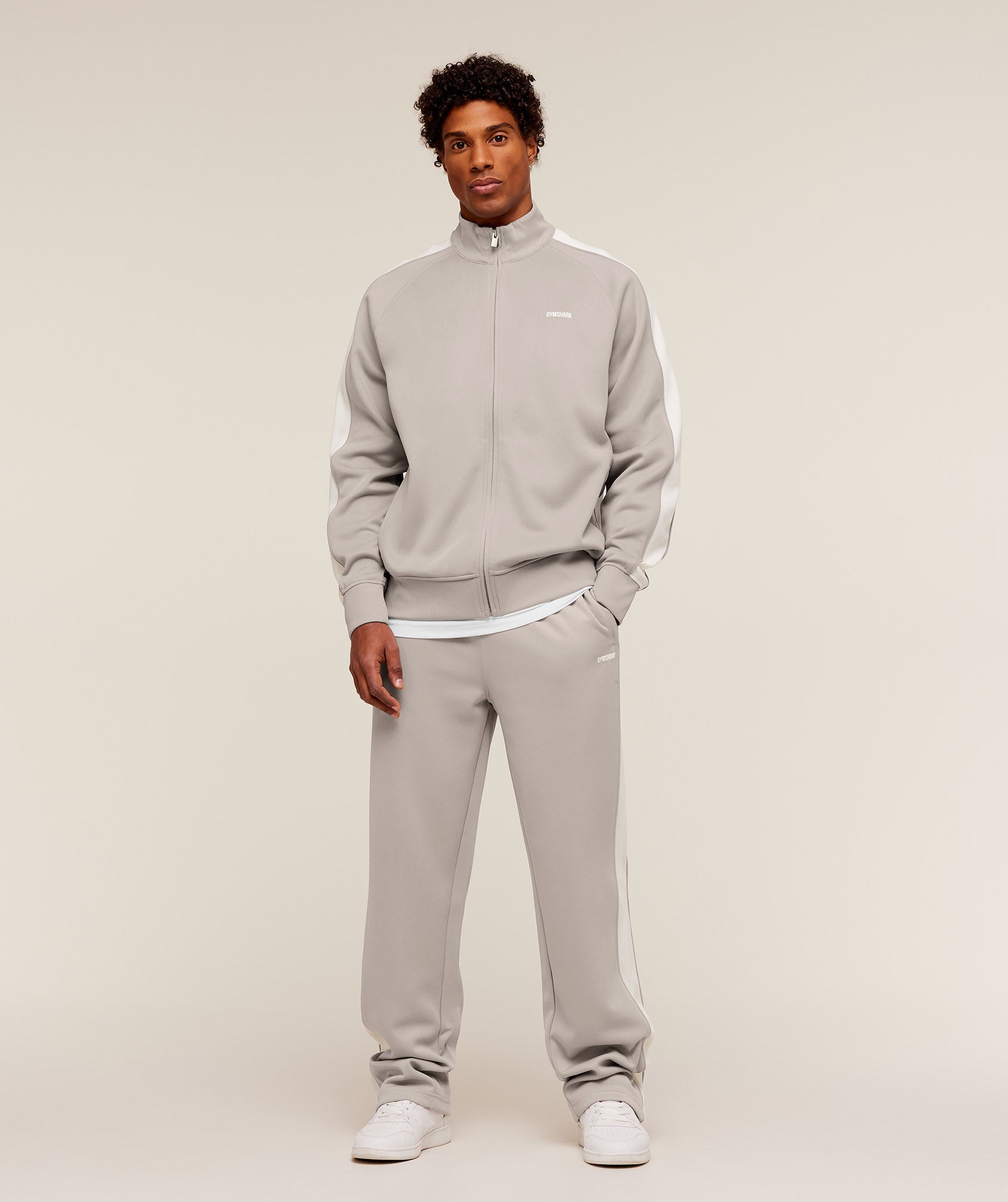 Gymshark Tricot Track Pants - Mushroom Grey