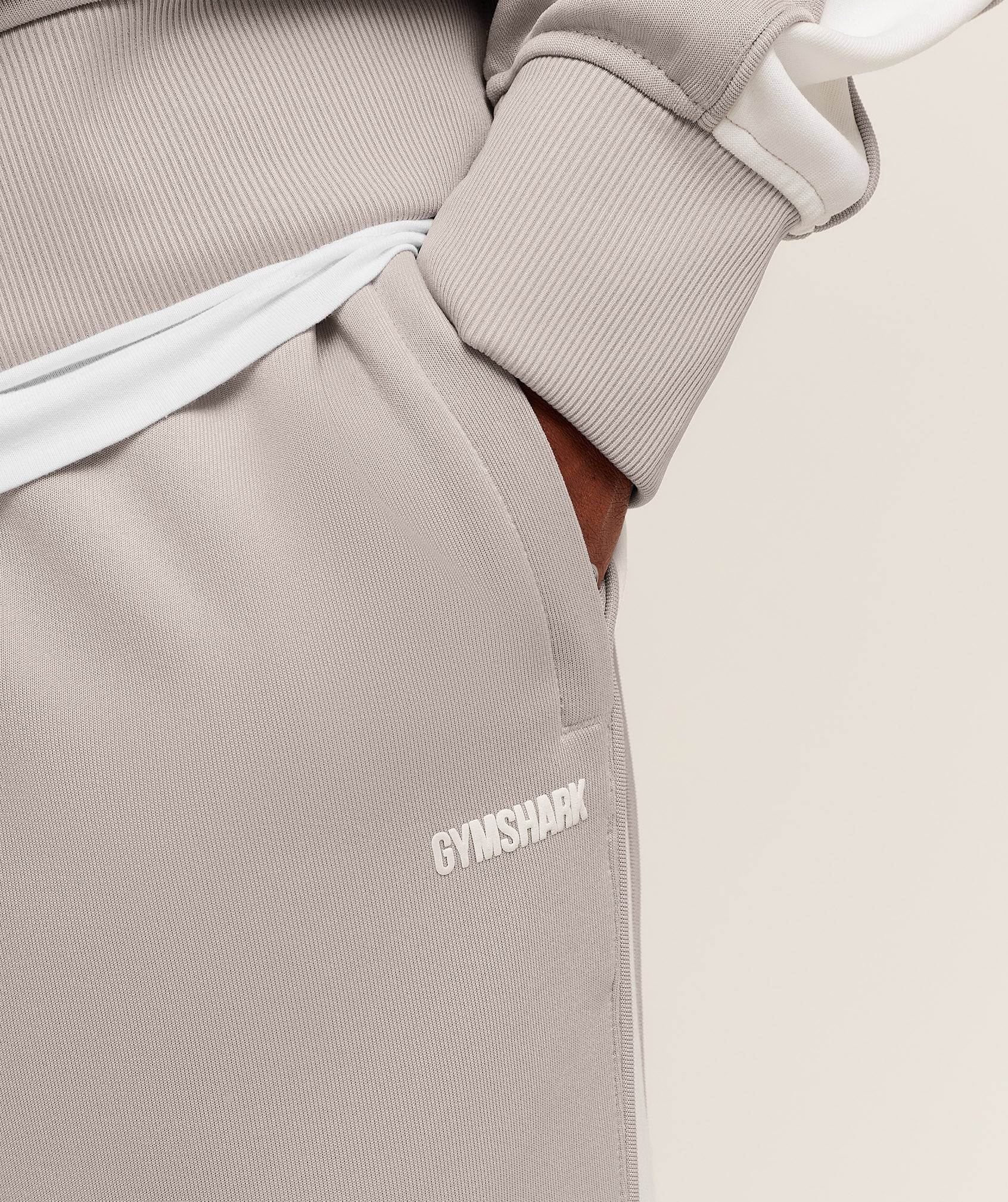 Gymshark Tricot Track Pants - Mushroom Grey