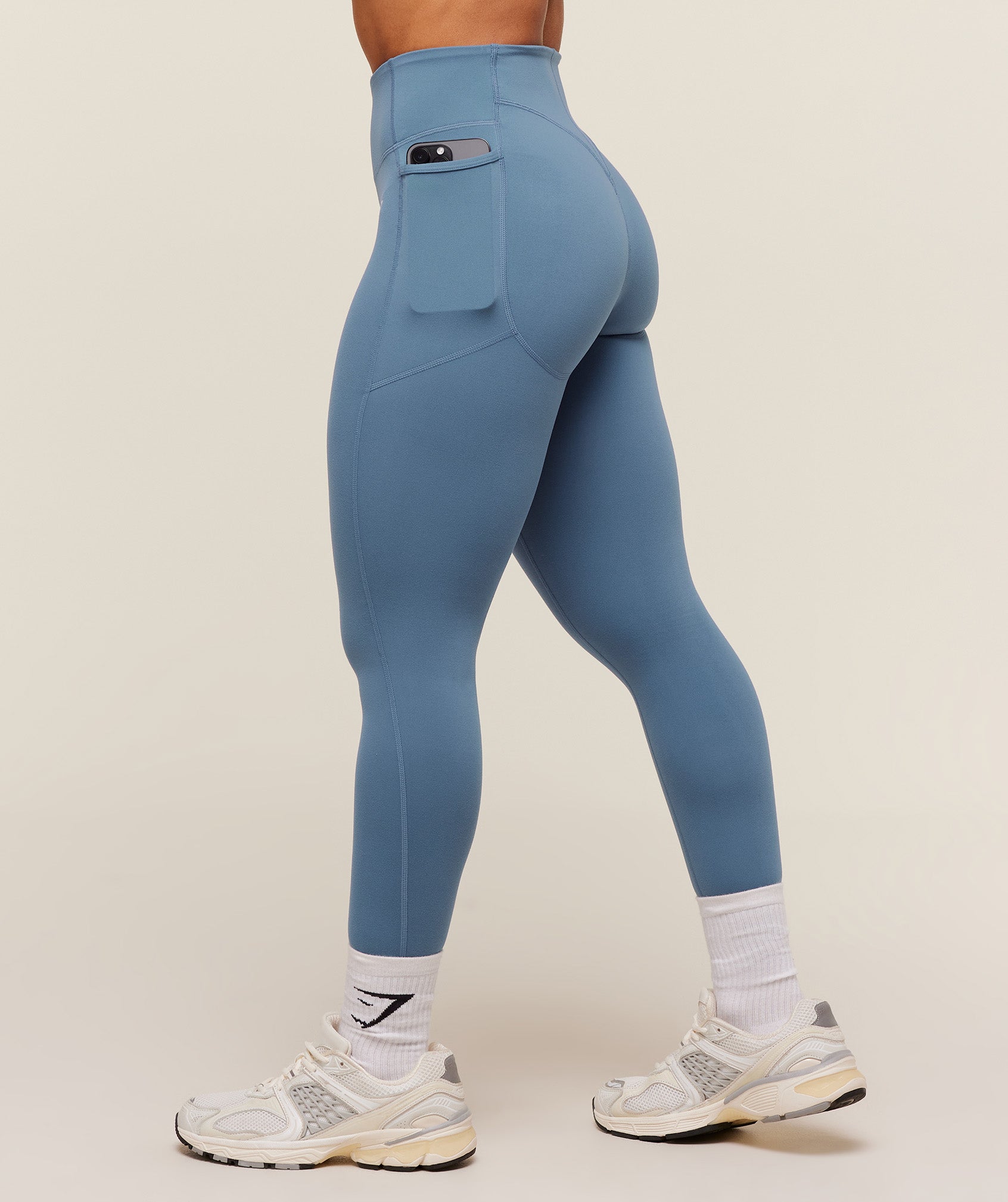 Gymshark Lifting Pocket Leggings - Worn Blue