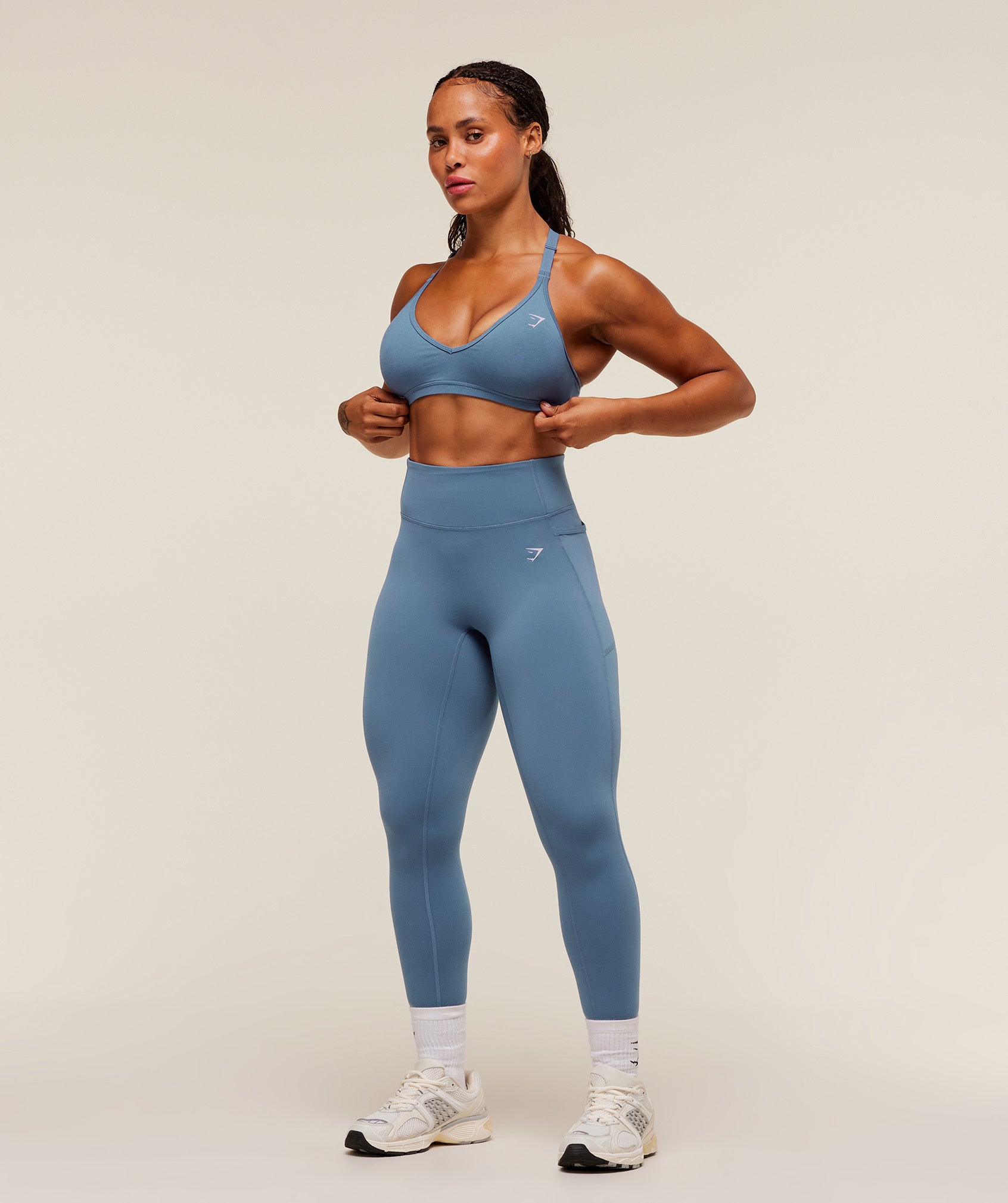 Gymshark Lifting Pocket Leggings - Worn Blue