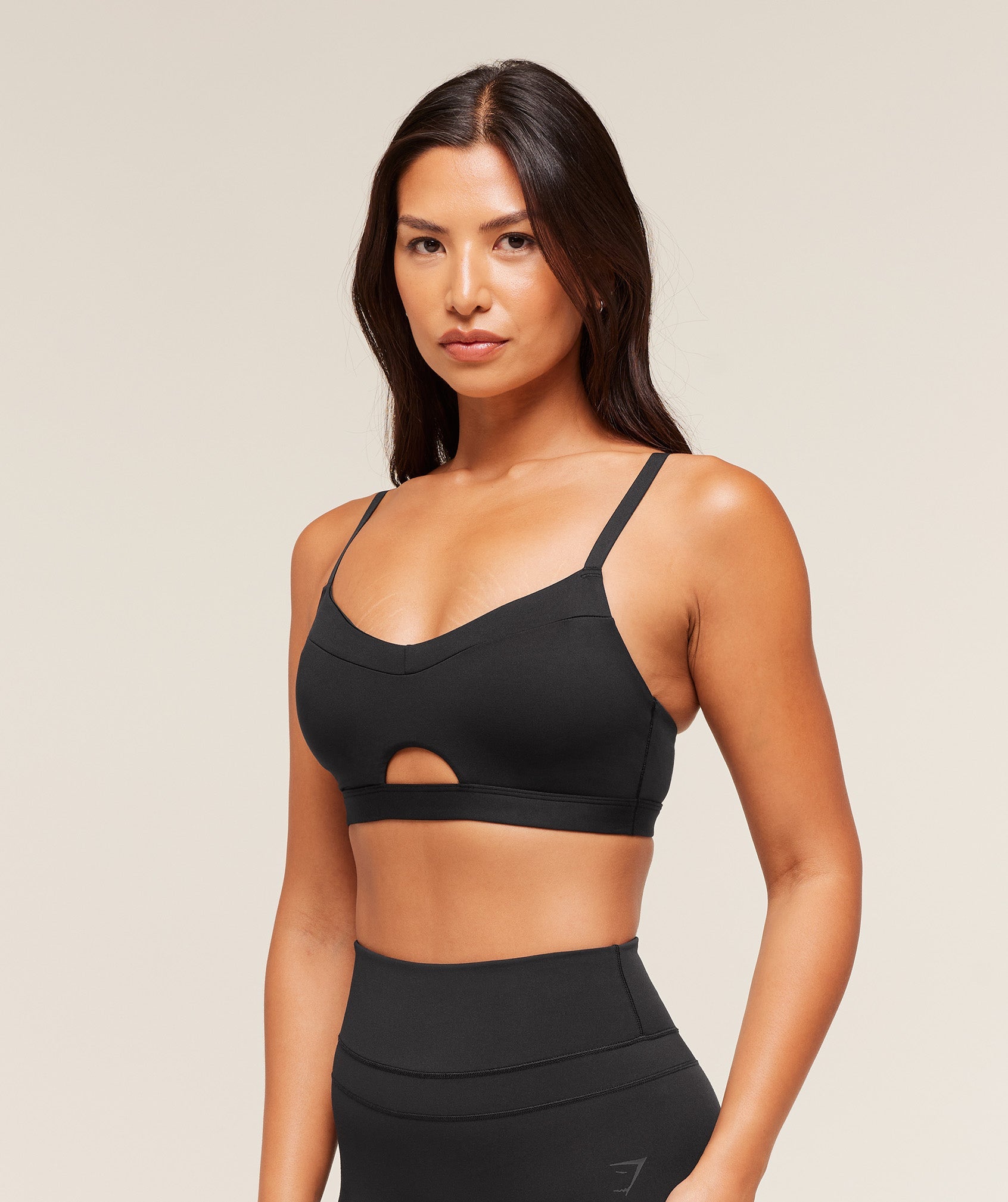 Gymshark Balcony Peekaboo Sports Bra - Black