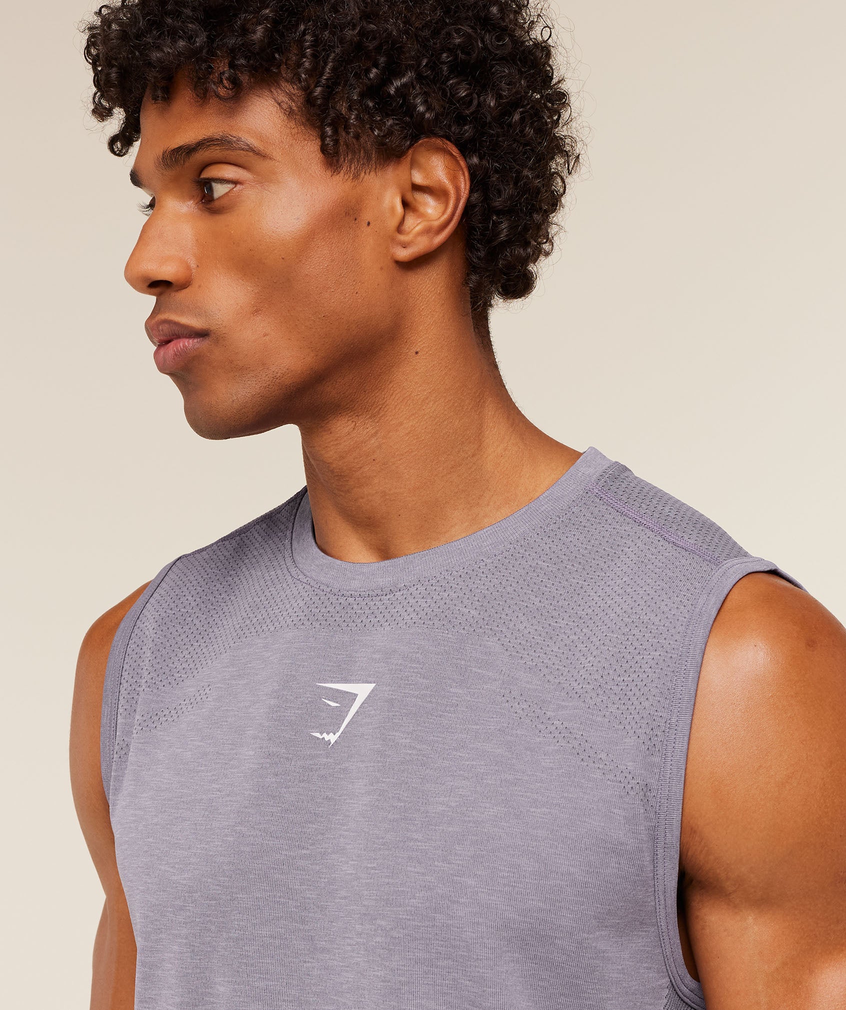 Gymshark Lightweight Seamless Tank - GS Fog Purple/ Marl