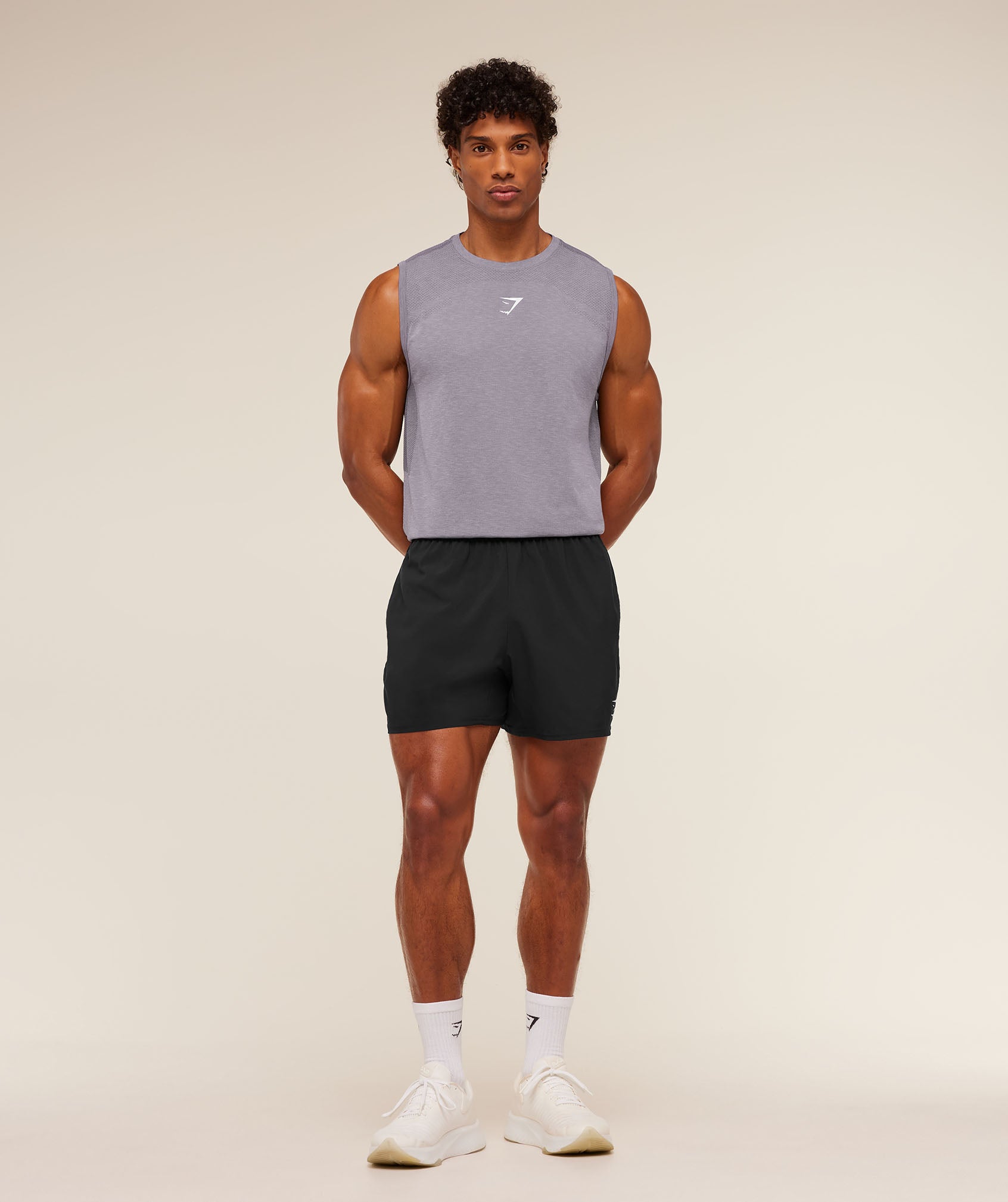 Gymshark Lightweight Seamless Tank - GS Fog Purple/ Marl