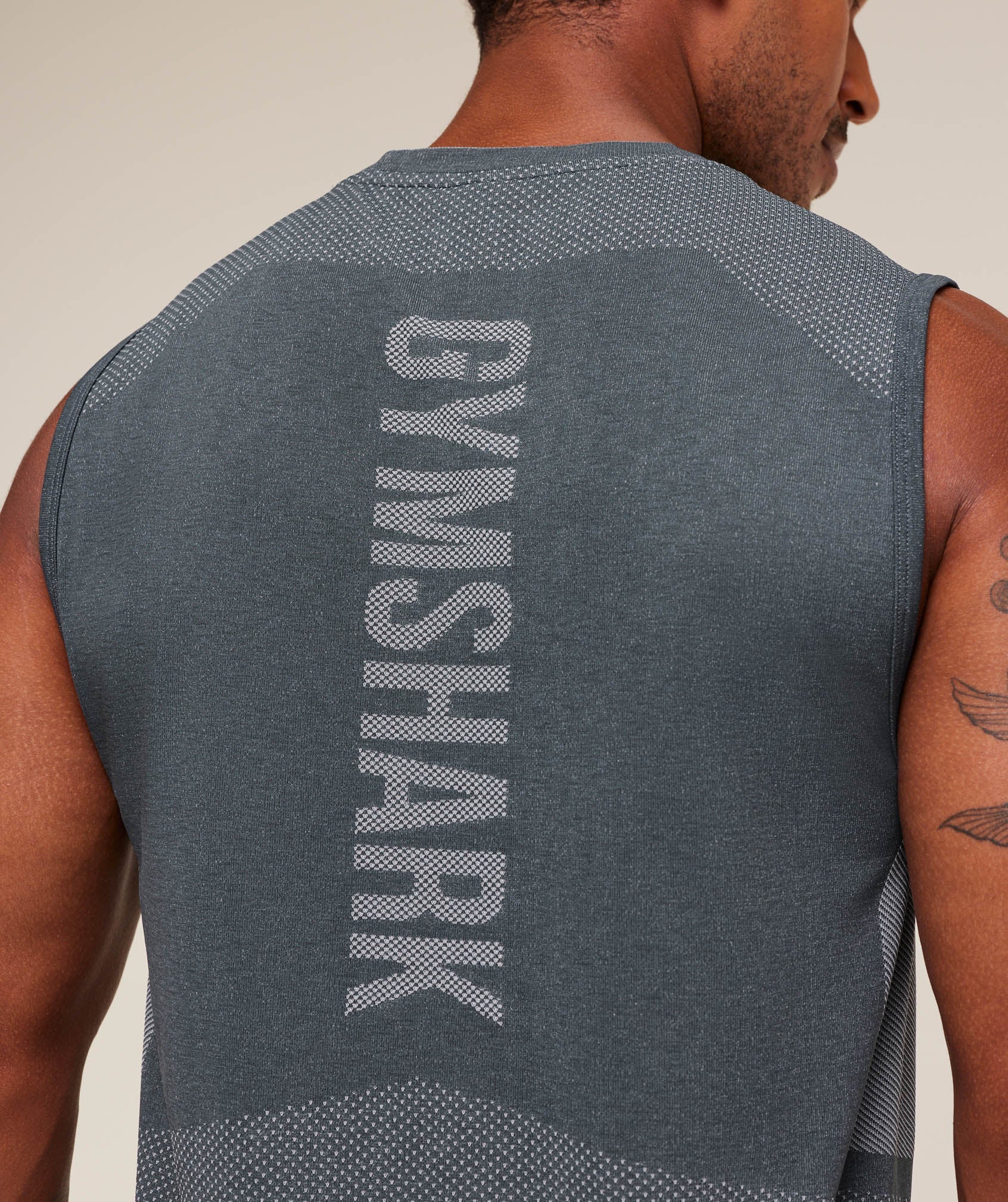 Gymshark Lightweight Seamless Tank - Iron Blue/Dark Grey