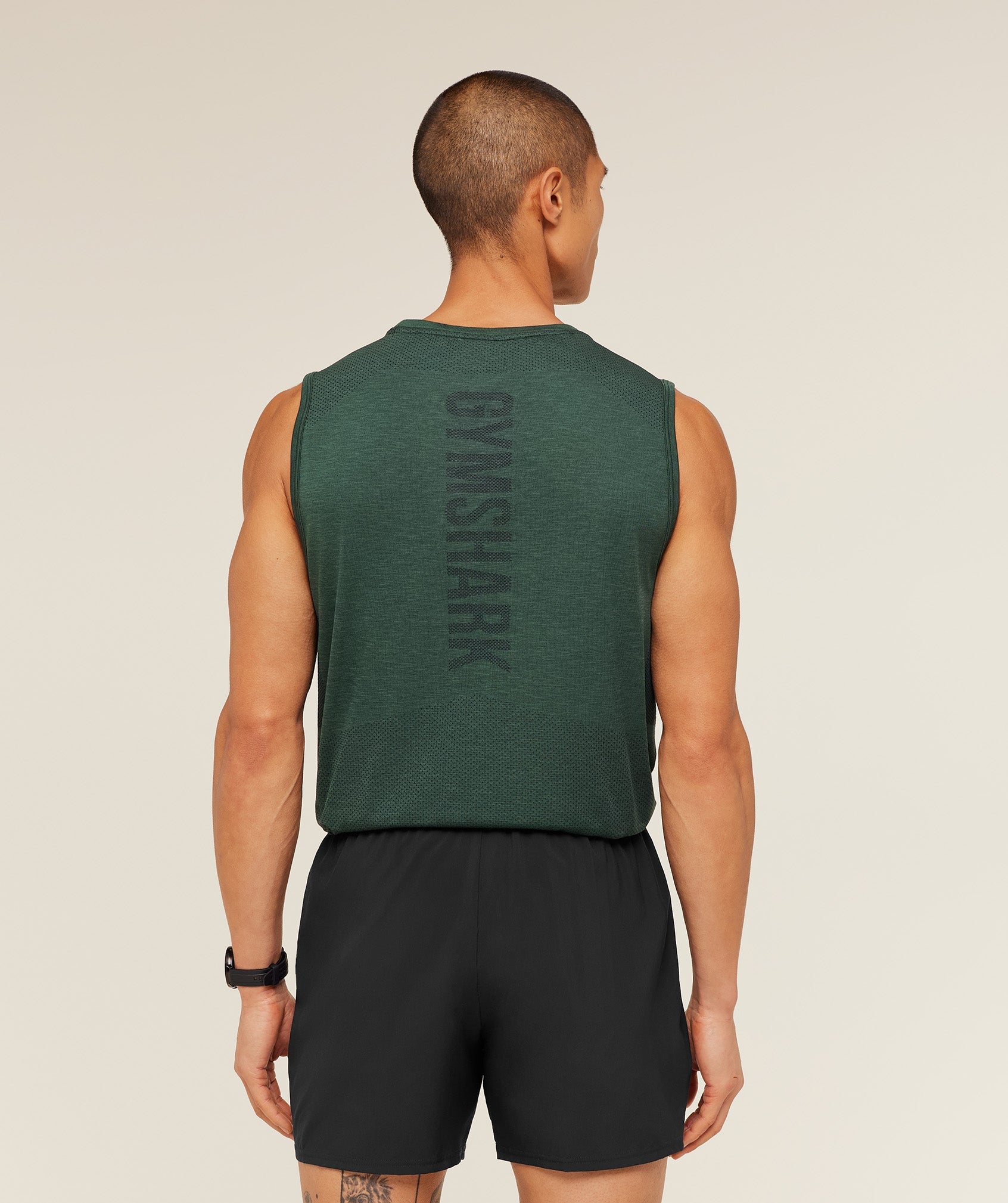 Gymshark Lightweight Seamless Tank - GS Victory Green/ Marl
